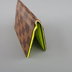 LOUIS VUITTON Brown Damier Neon Trim Poche Prim Card Case