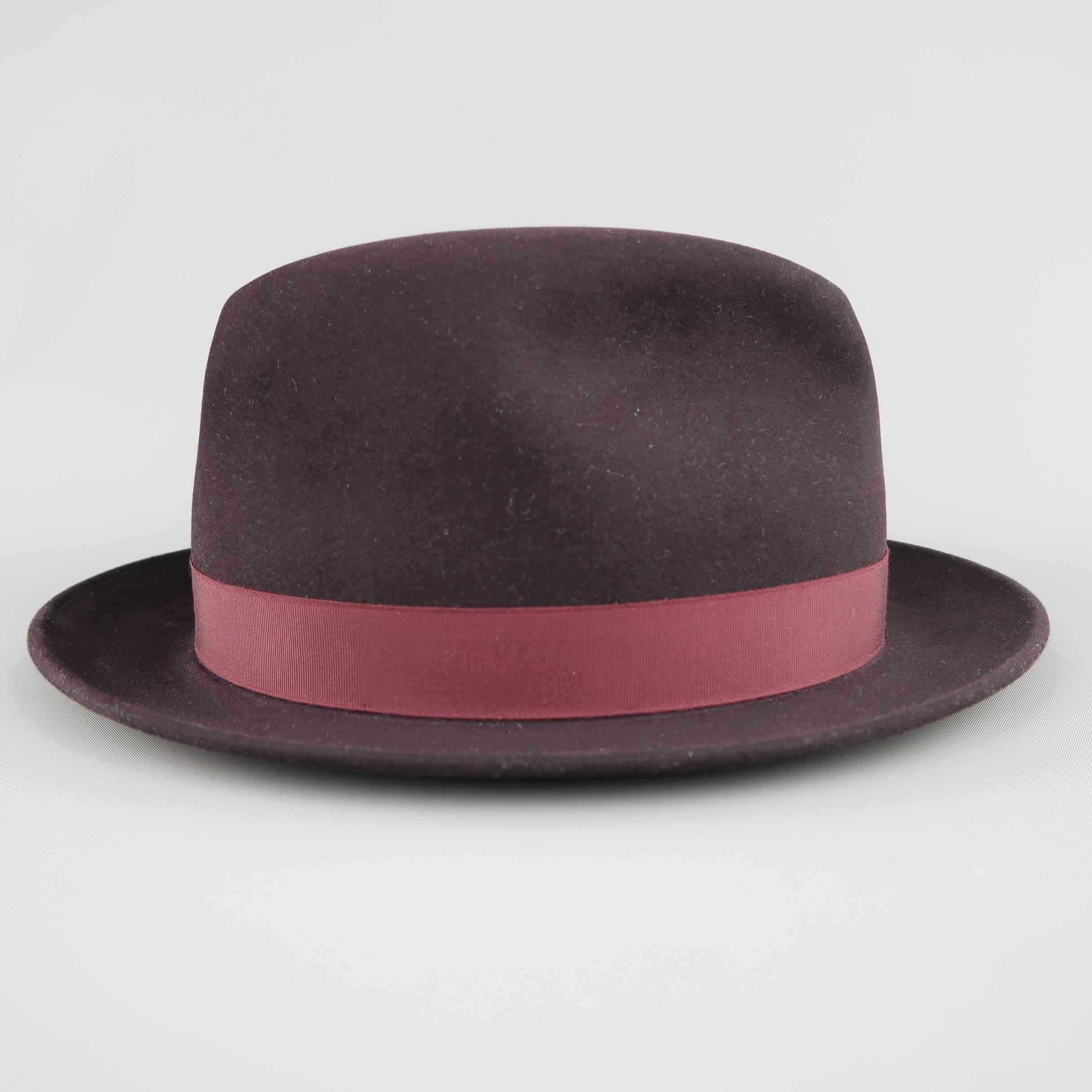 purple felt hat