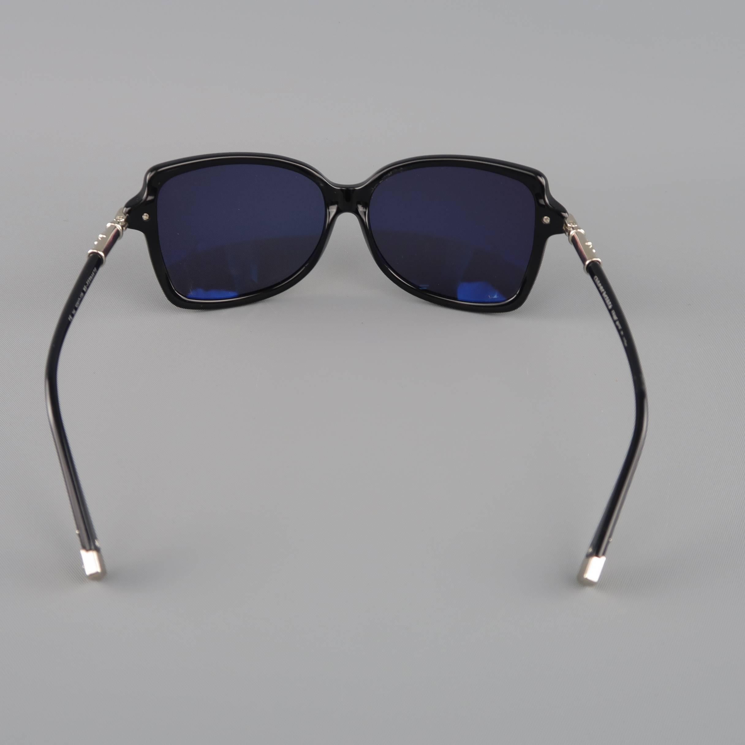 CHROME HEARTS Black Acetate & Sterling Silver MS-FERNAKTE Sunglasses 2