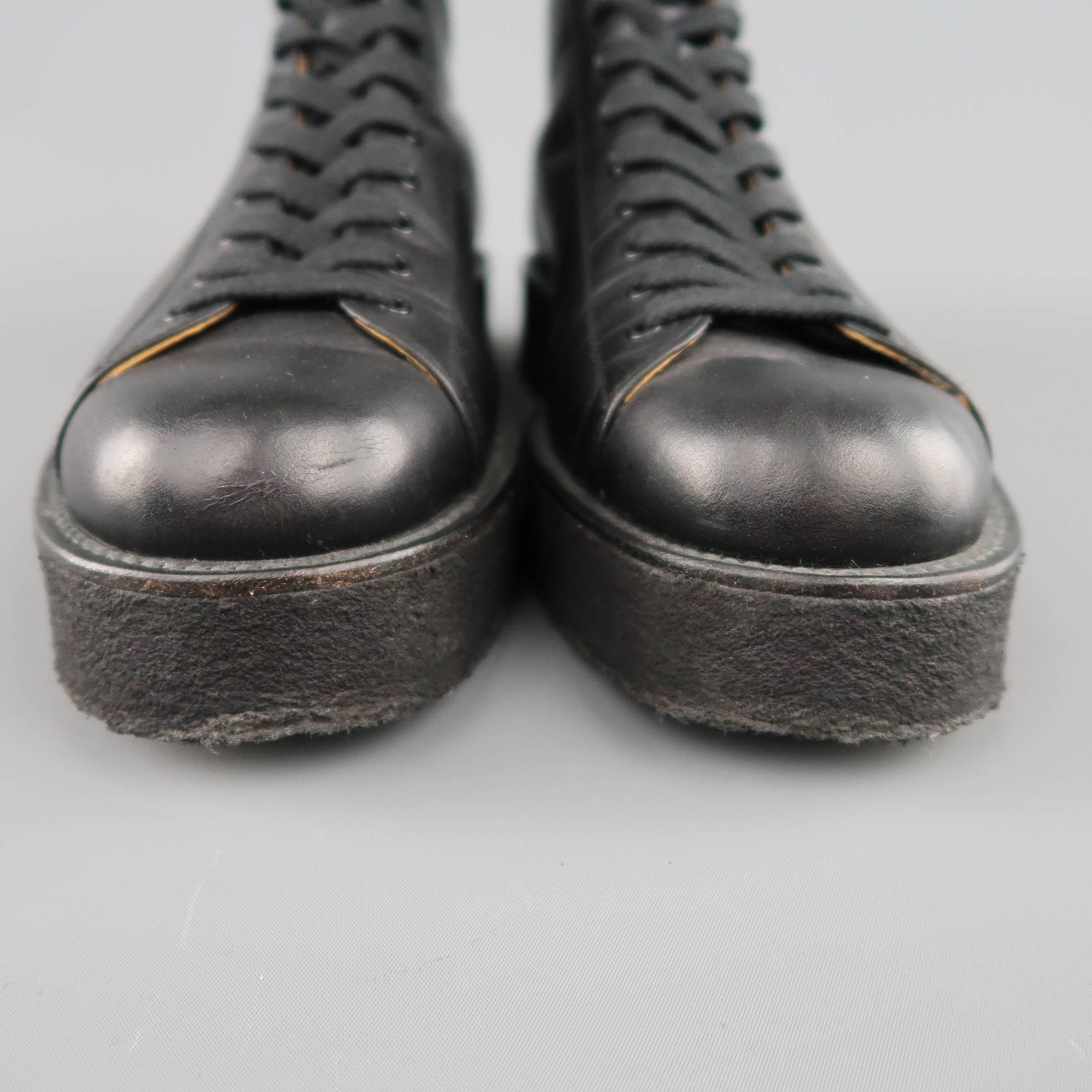 creeper all black mens heels