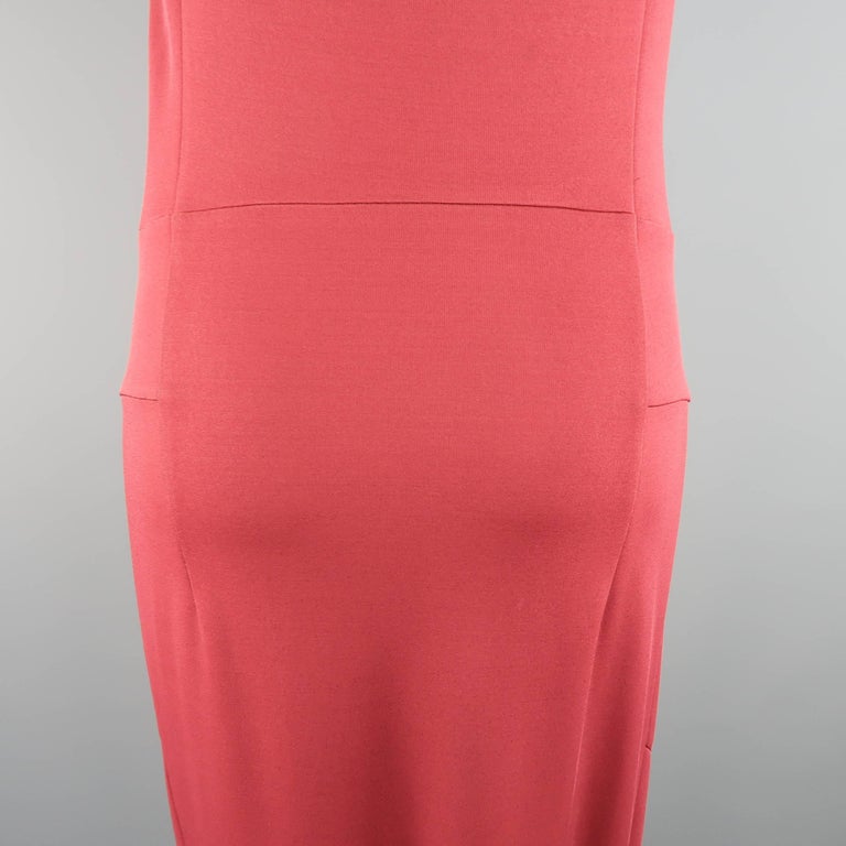YVES SAINT LAURENT Size 6 Tan Leather Cap Sleeves Shift Dress