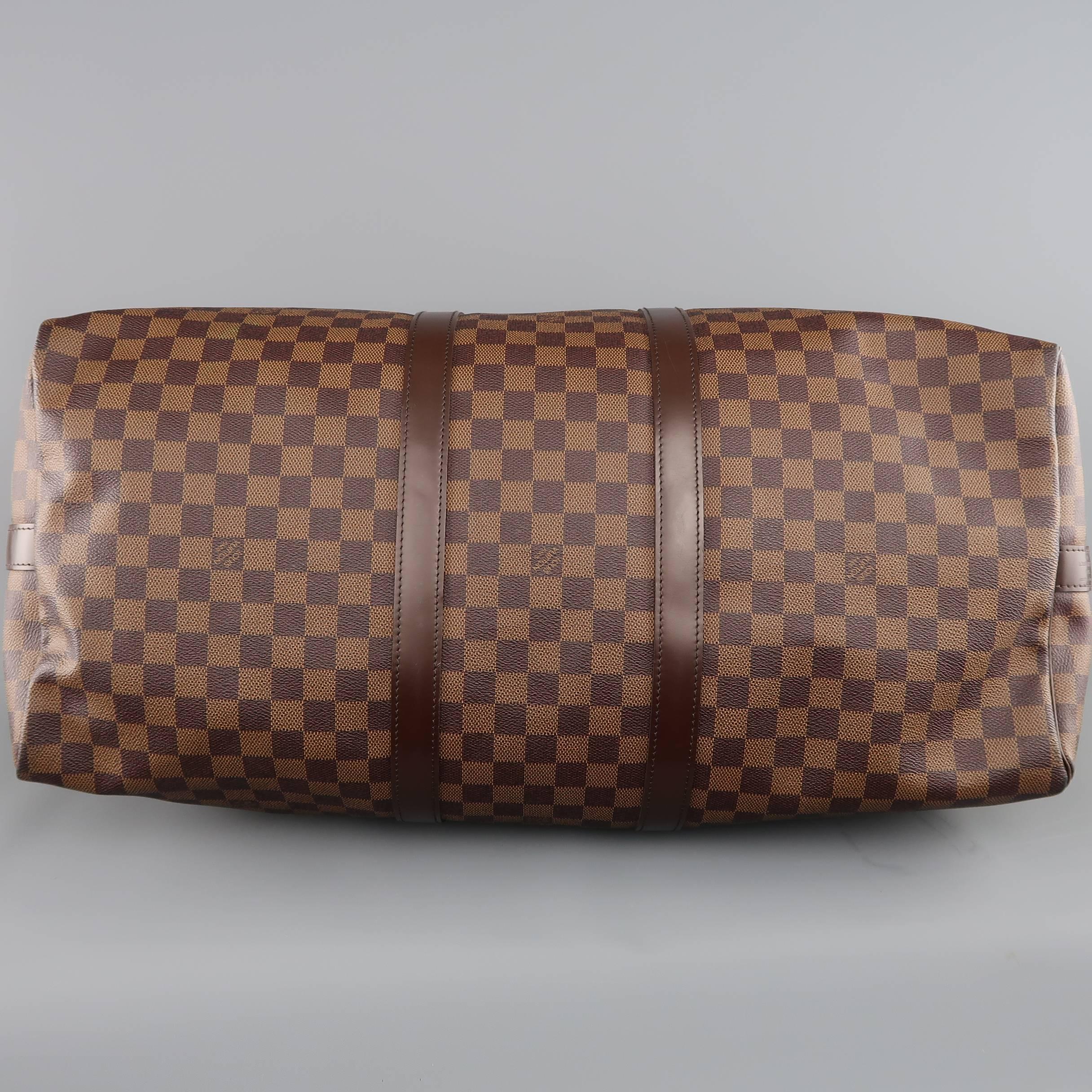 LOUIS VUITTON Brown Damier KEEPALL BANDOULIERE 55 Duffel Bag 1