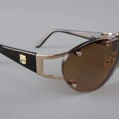 KIESELSTEIN-CORD Brown Tortoiseshell & Light Gold Titanium NIRVANA Sunglasses