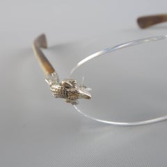 KIESELSTEIN-CORD 'That's A Croc' Taupe Lucite Alligator Frames