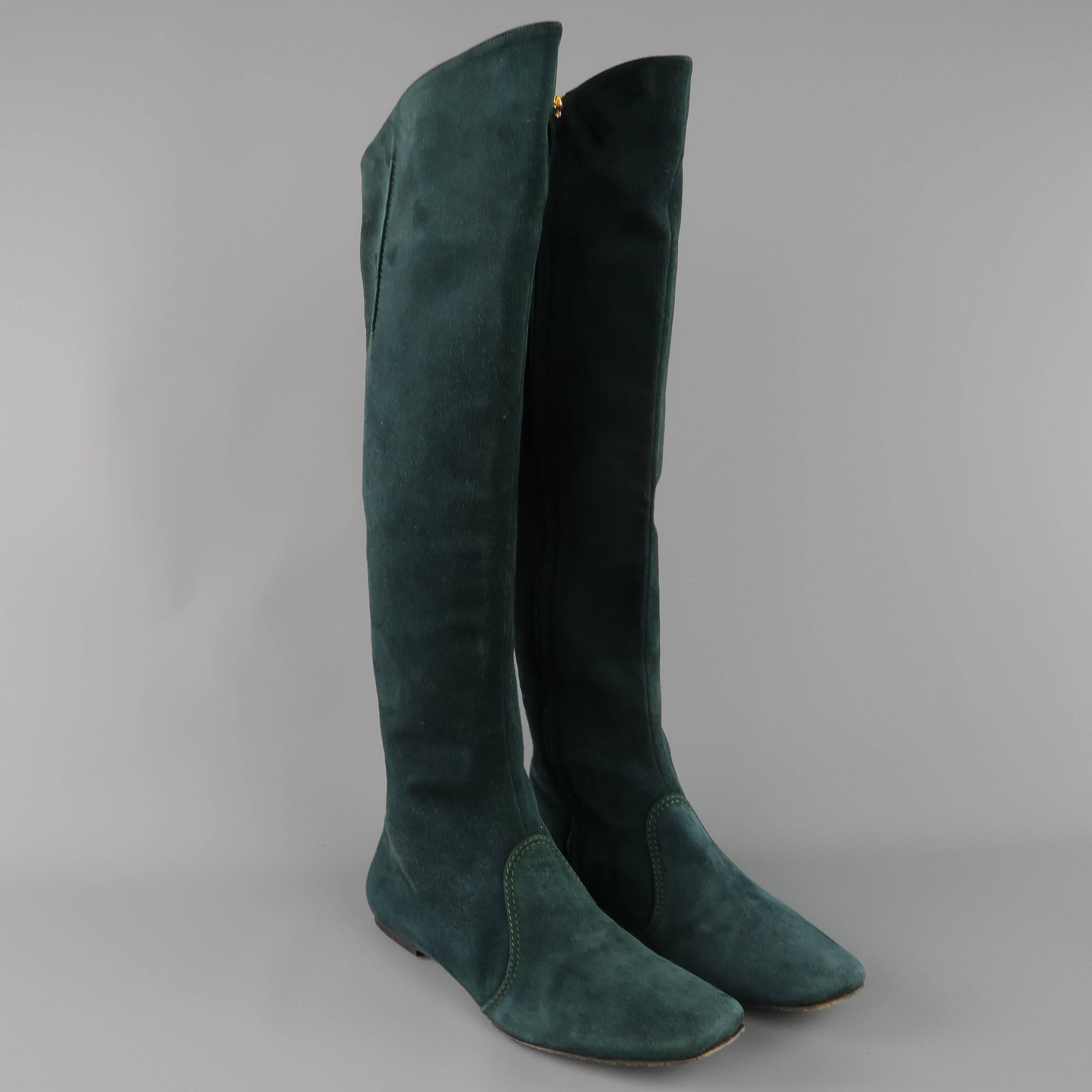 forest green suede boots