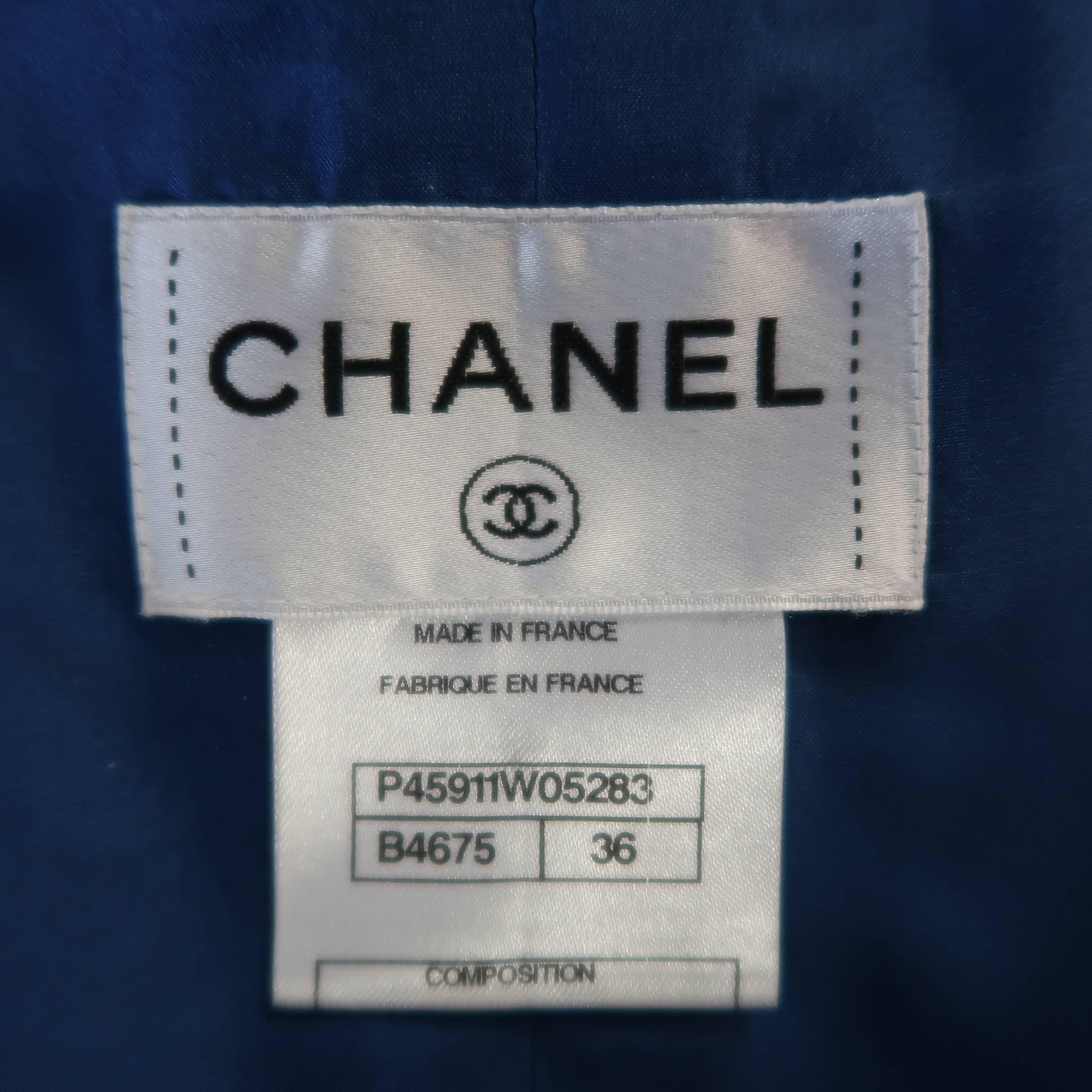 Chanel Dress Blue and White Zip Dress Size 4 US - 36 FR 4