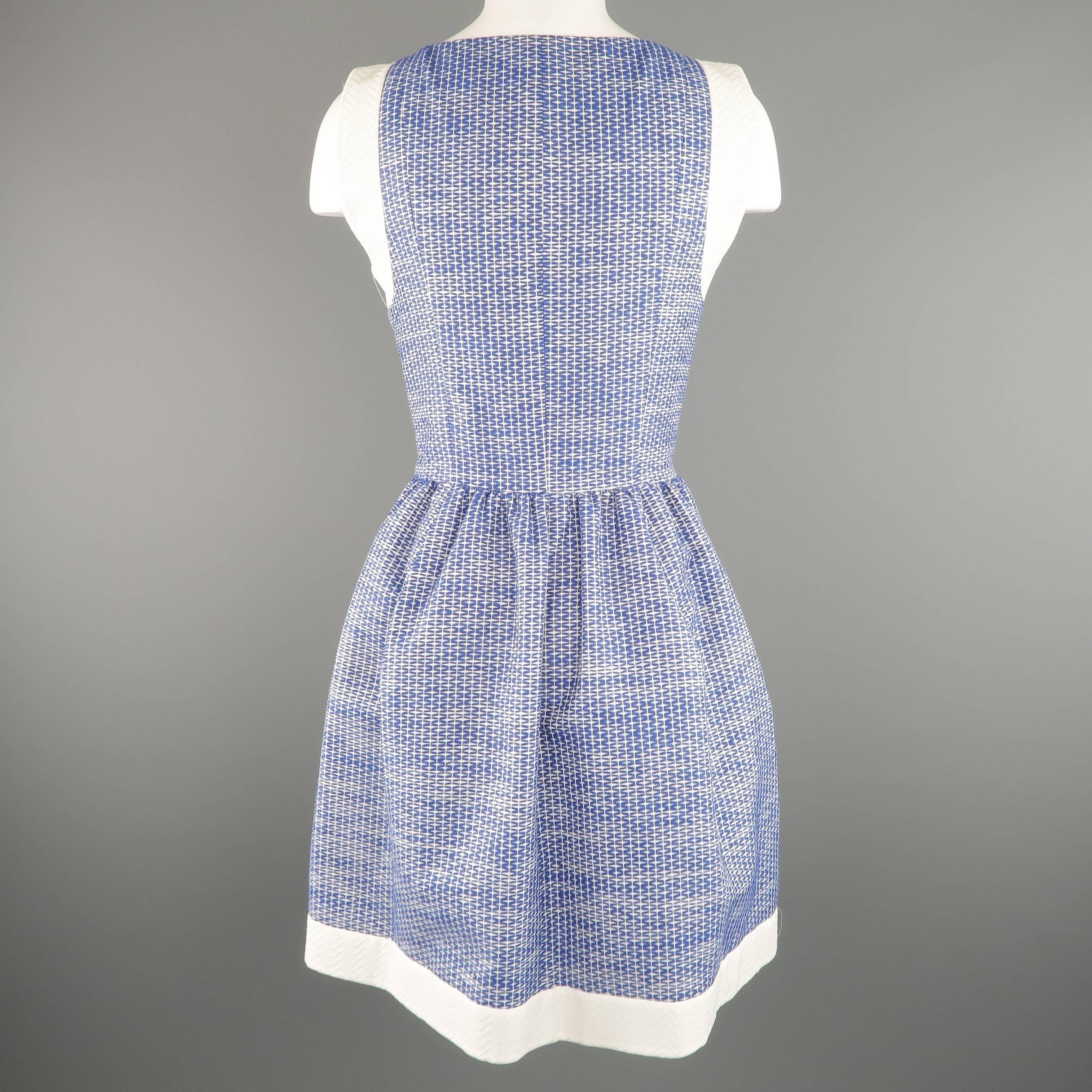 Chanel Dress Blue and White Zip Dress Size 4 US - 36 FR 3