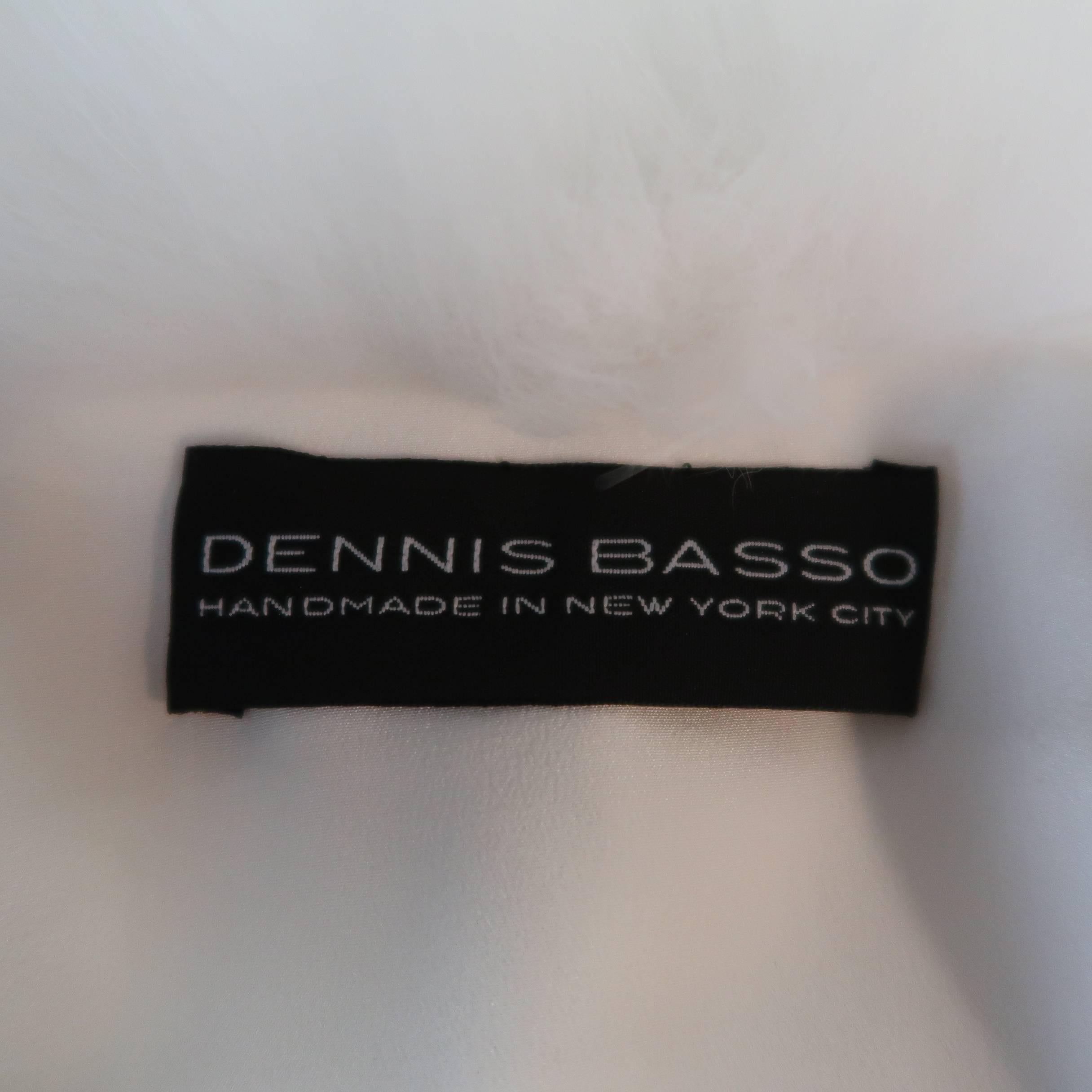 Dennis Basso Beaded White Fox Fur Vest  4