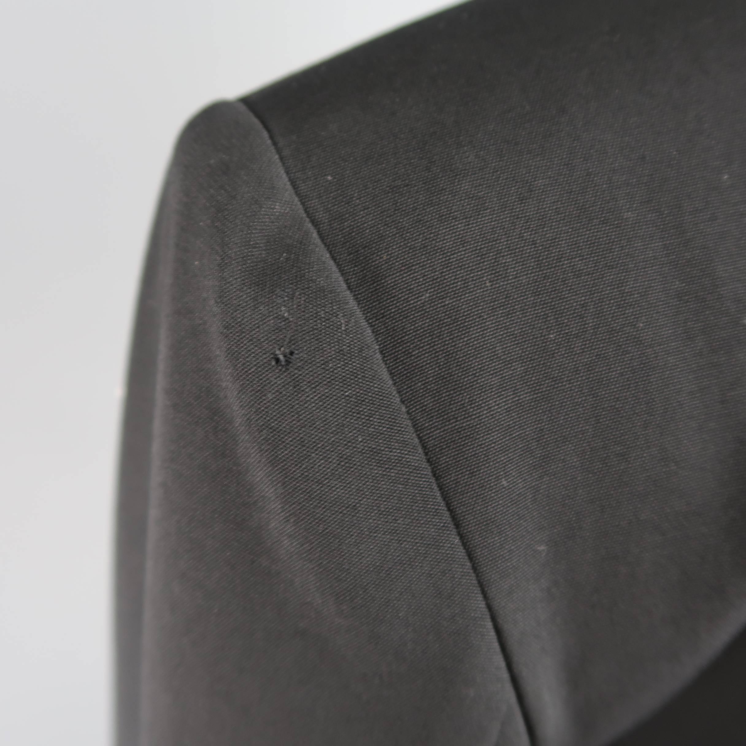 Jean Paul Gaultier Black Built In Corset Shawl Collar Blazer 2