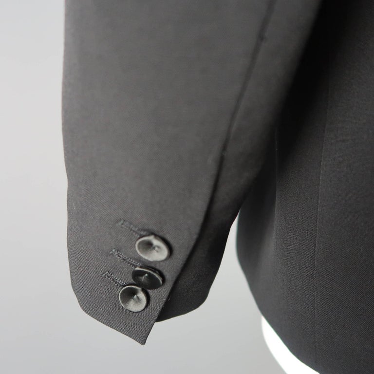 Jean Paul Gaultier Black Built In Corset Shawl Collar Blazer at 1stDibs