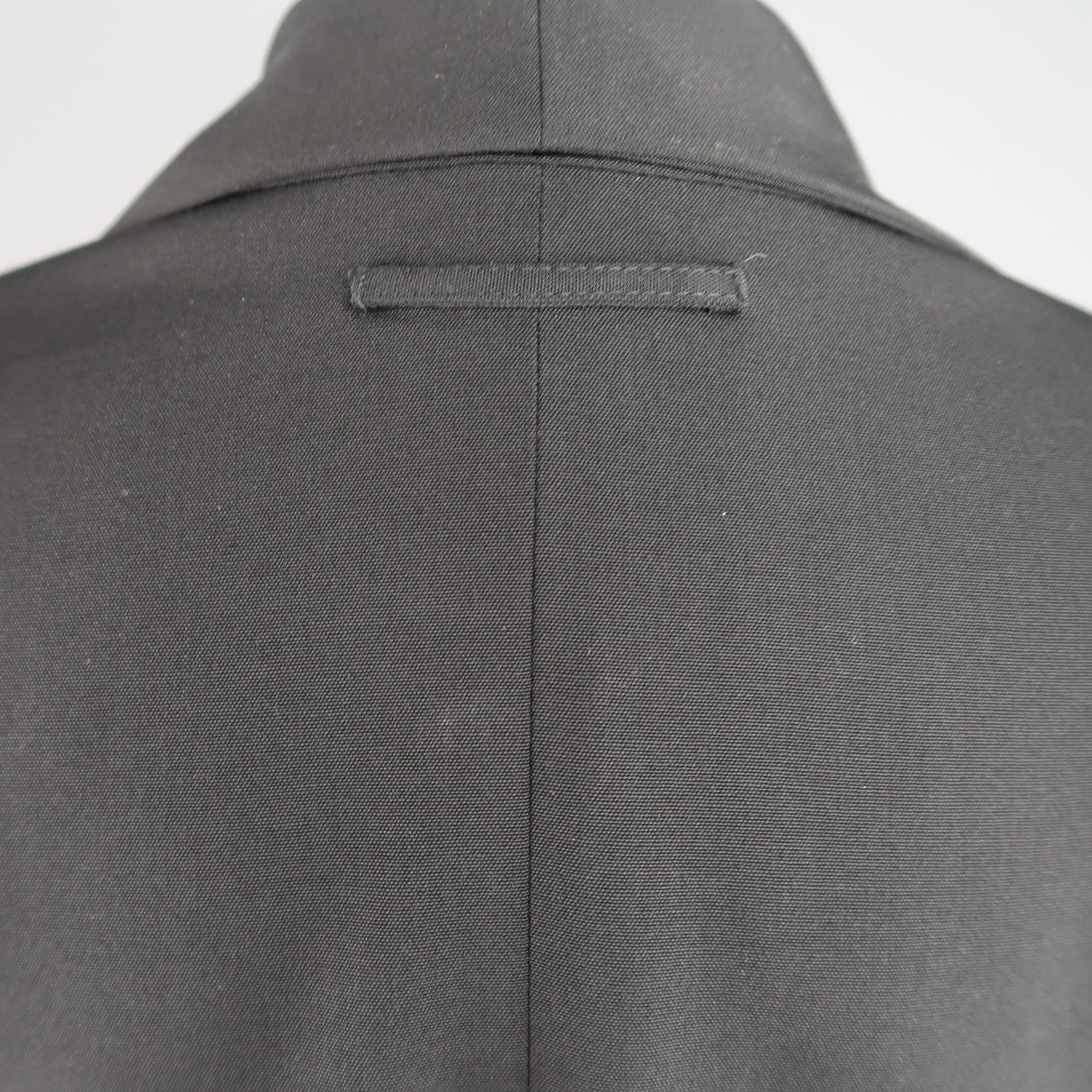 Jean Paul Gaultier Black Built In Corset Shawl Collar Blazer 5