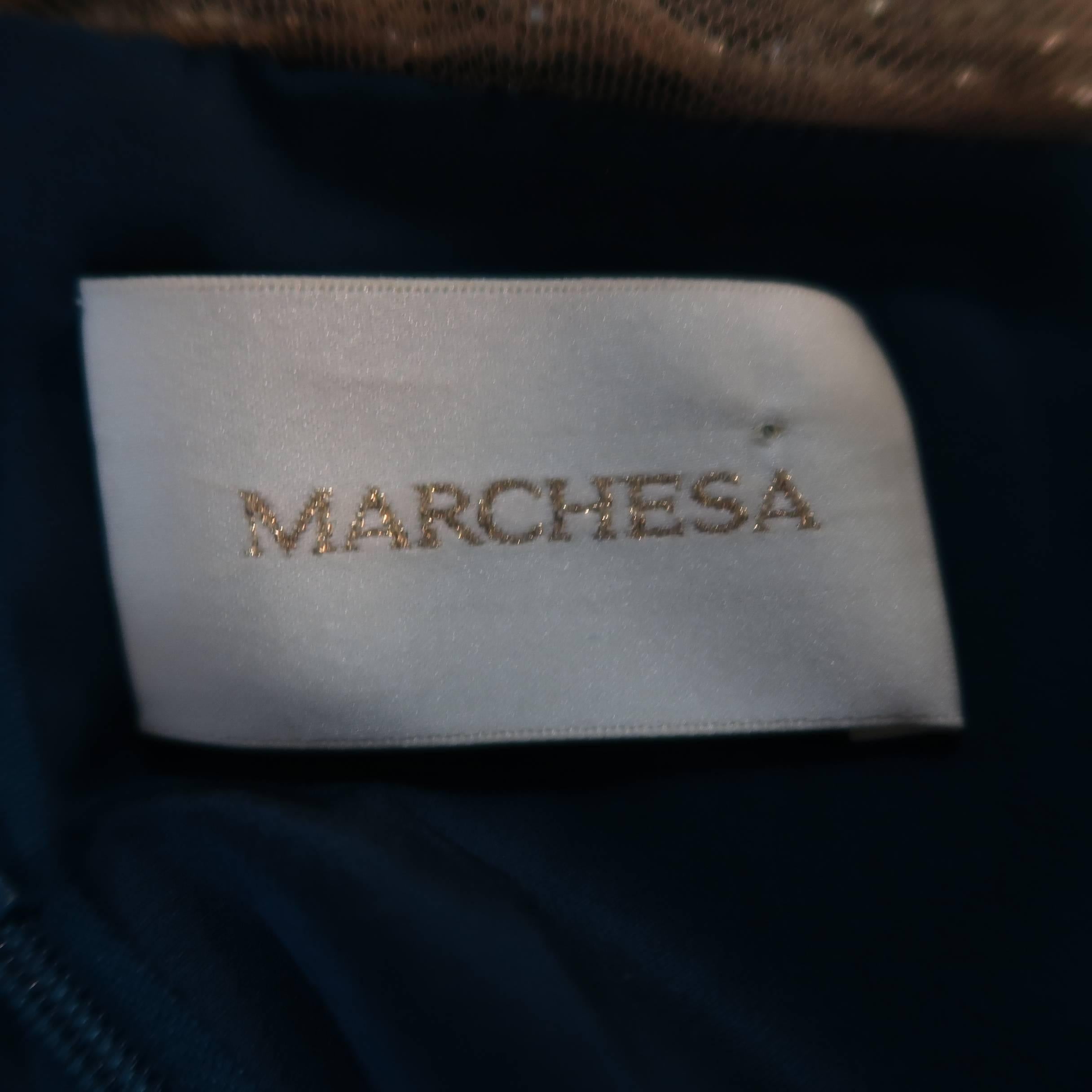 Marchesa Dress - Evening - Beaded Cocktail Capelet Skirt 5