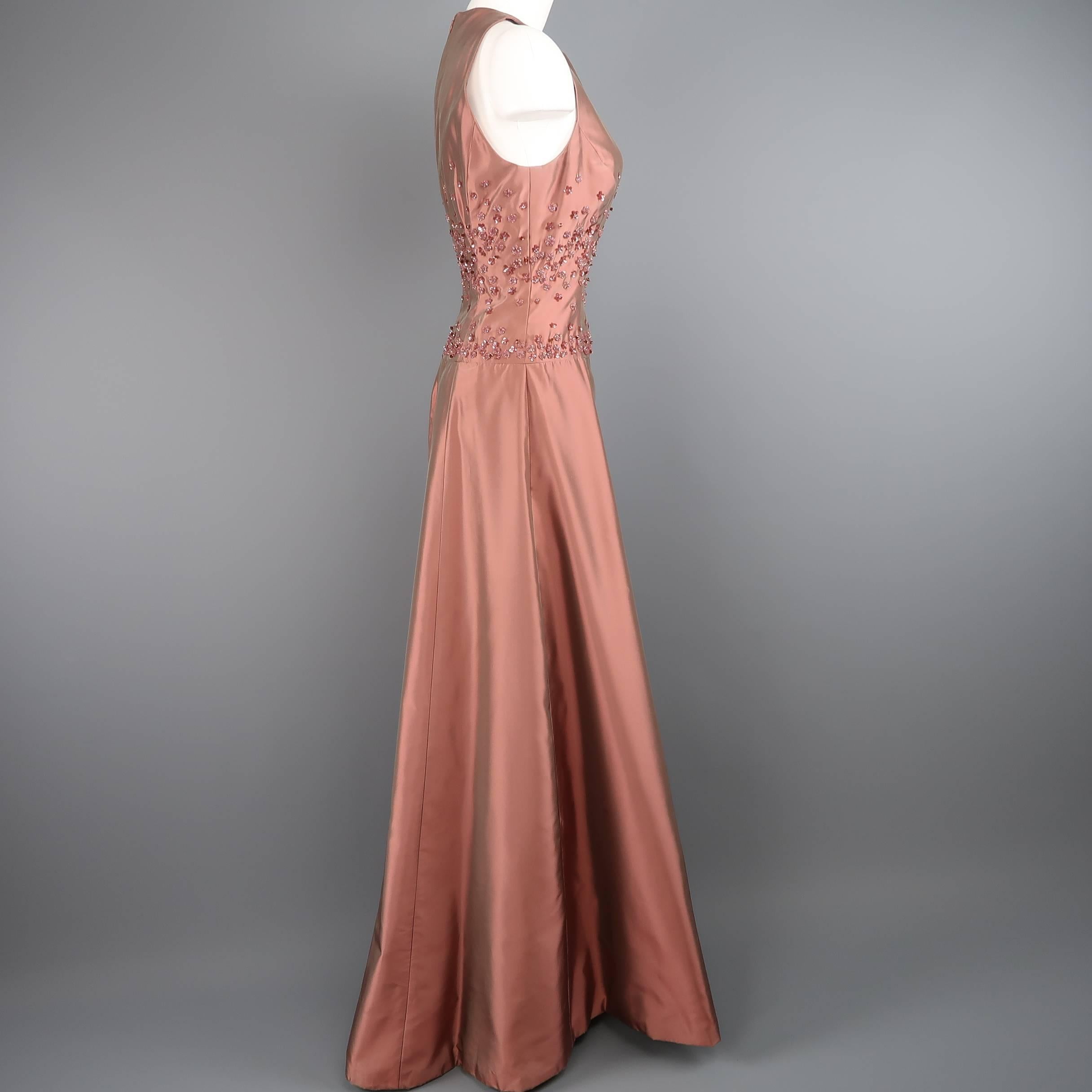 dusty rose silk dress