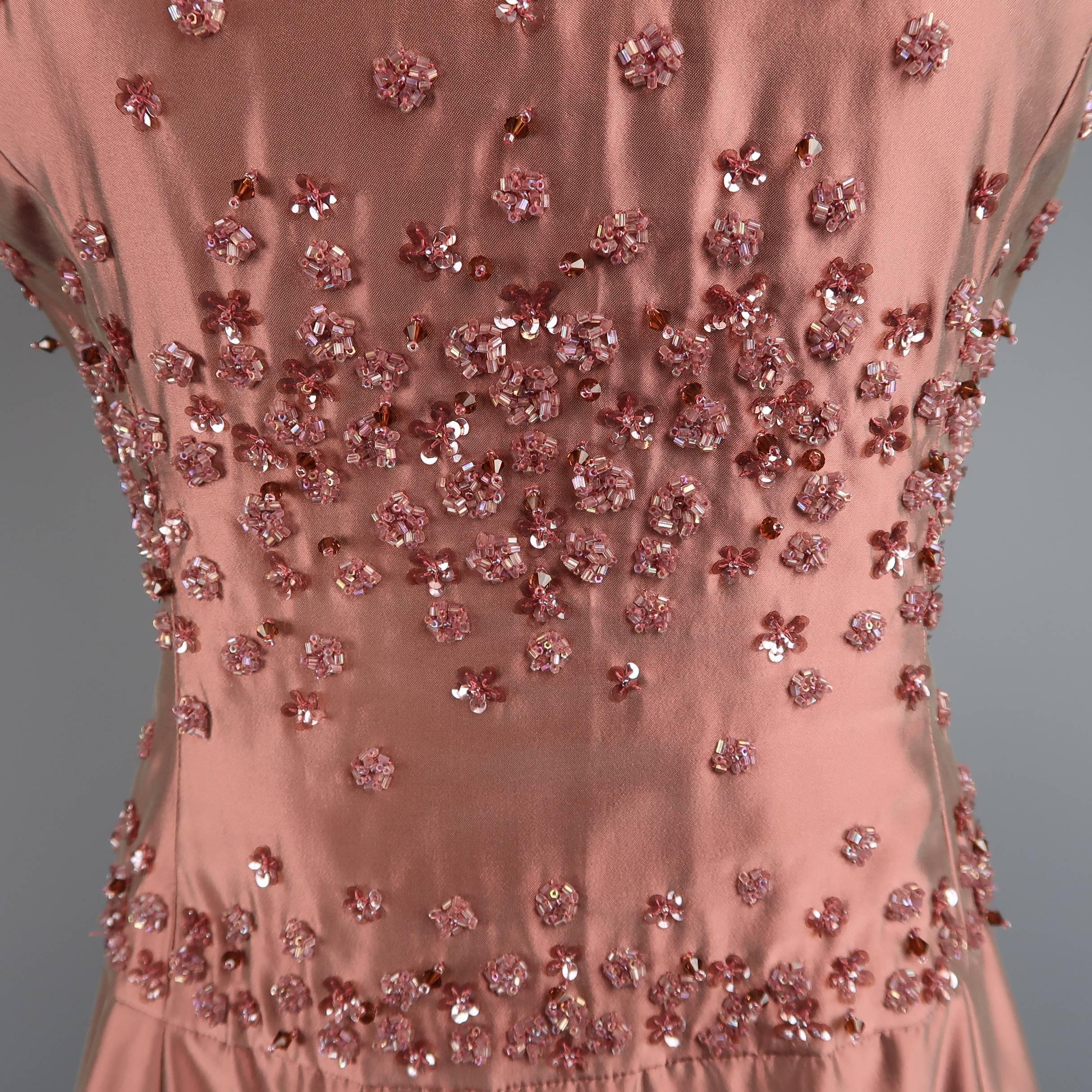 rose silk gown