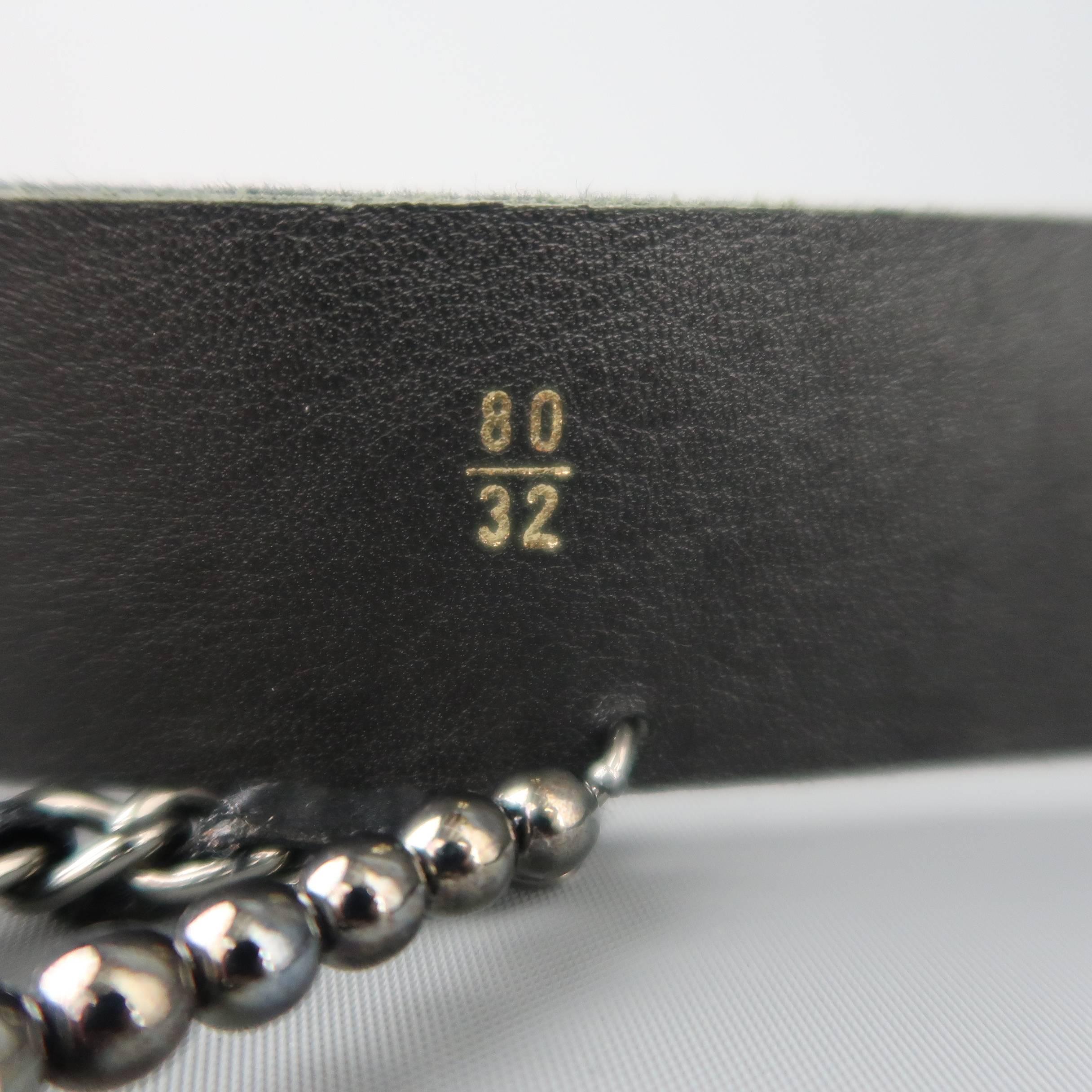 CHANEL Belt - Autumn 2002 Black 32 Wool Felt Bow Chain Belt 6