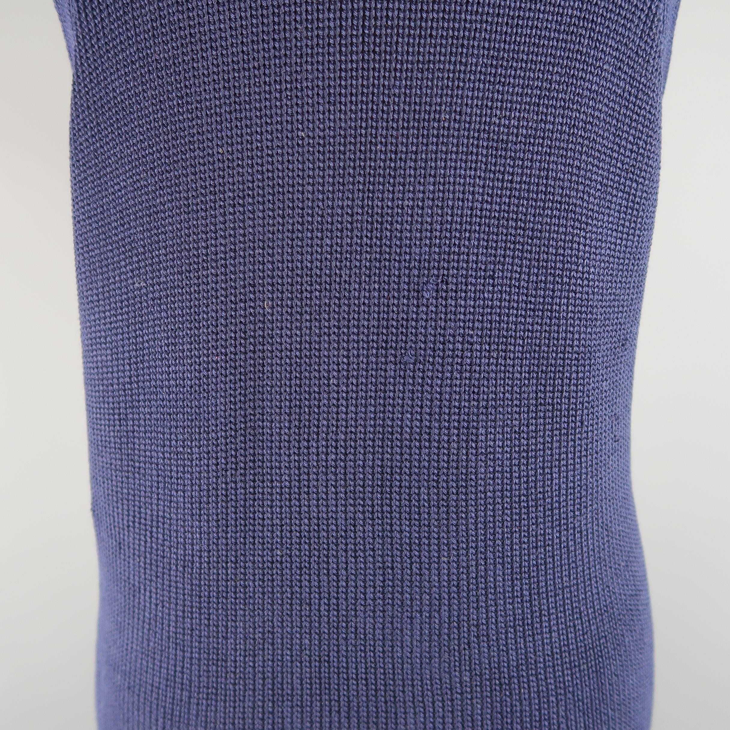RALPH LAUREN Collection Size M Navy Silk Blend Sleeveless Long Sweater Vest Top In Fair Condition In San Francisco, CA