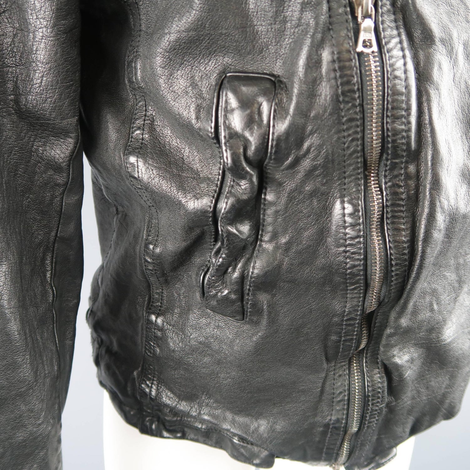 Men's NEIL BARRETT L Black Wrinkled Distressed Buffalo Leather Biker Jacket  at 1stDibs | neil barrett leather jacket, buffalo leather jacket, neil  barrett buffalo leather jacket