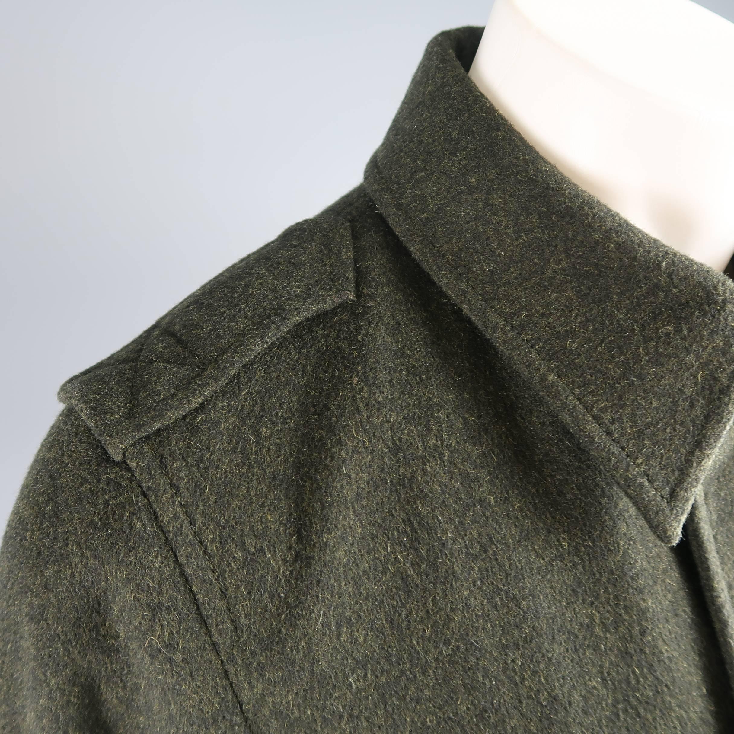 mens green wool coat