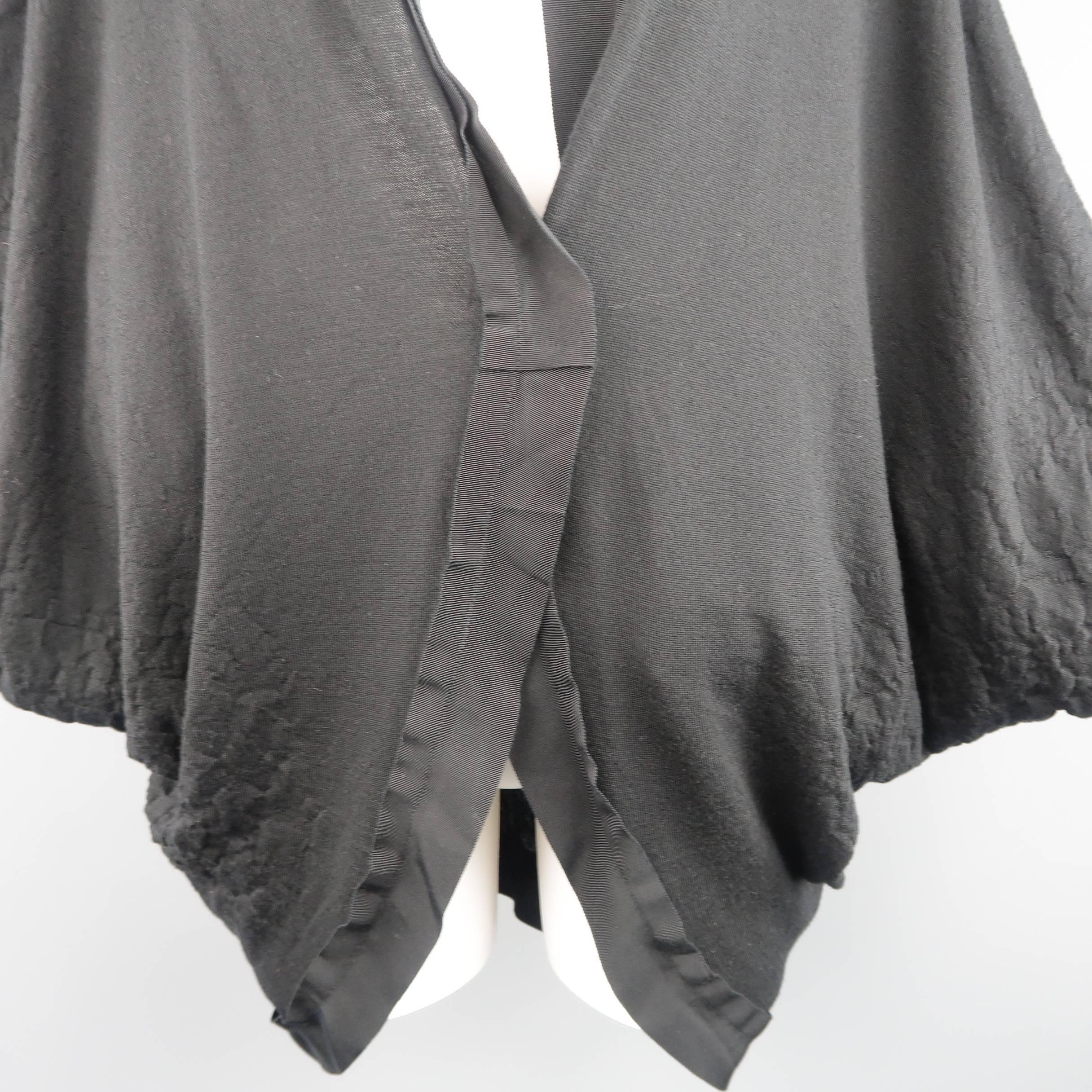 black textured cardigan