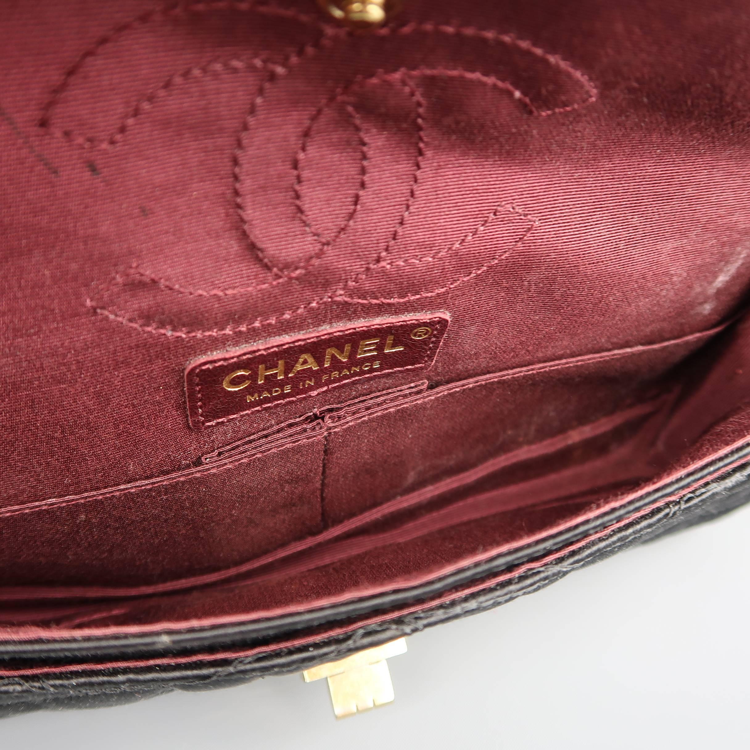 Chanel Handbag - Black Alligator Quilted Silk Gold Chain Reissue Shoulder Bag 2