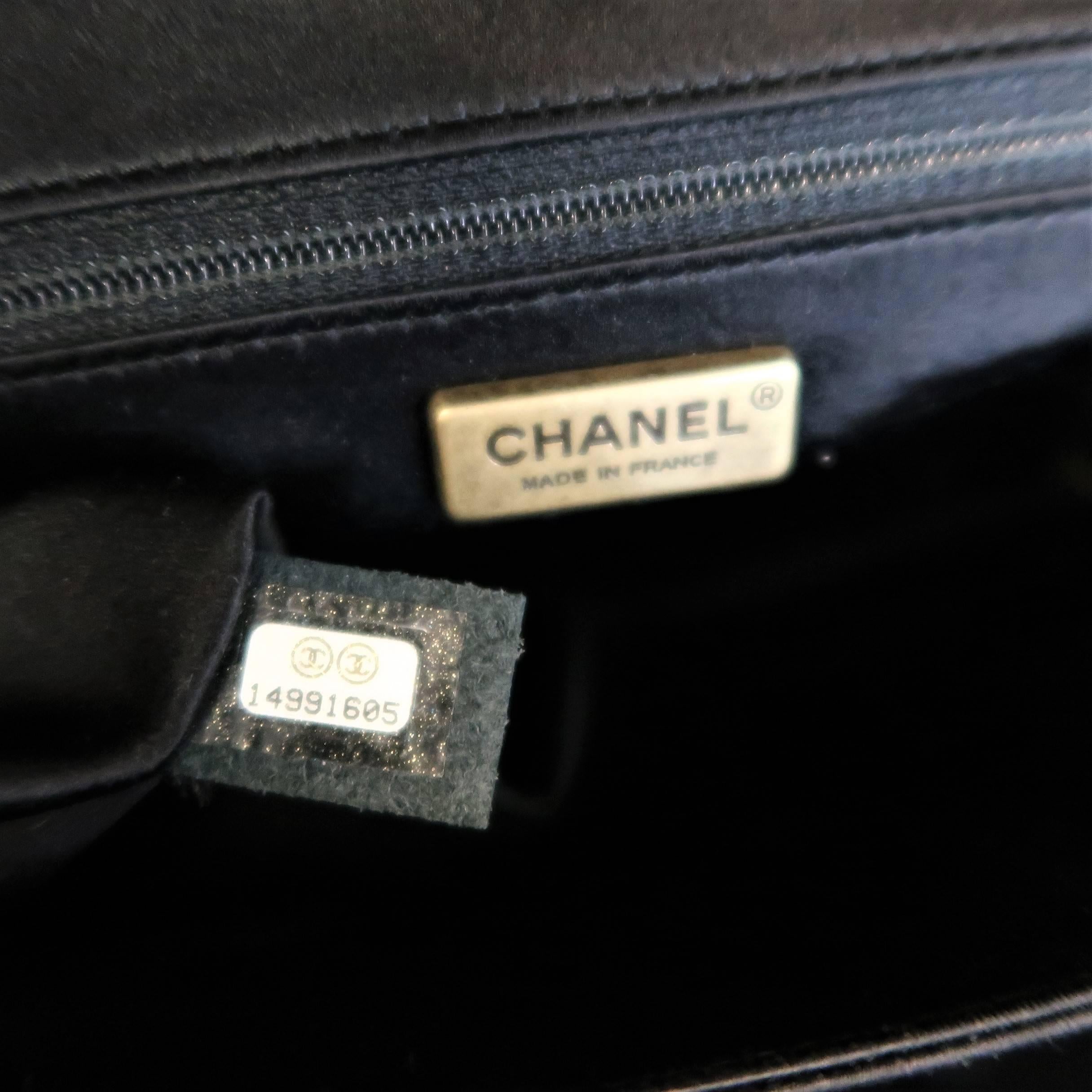Chanel Black Byzantine Reissue Studded Silk Shoulder Handbag  5