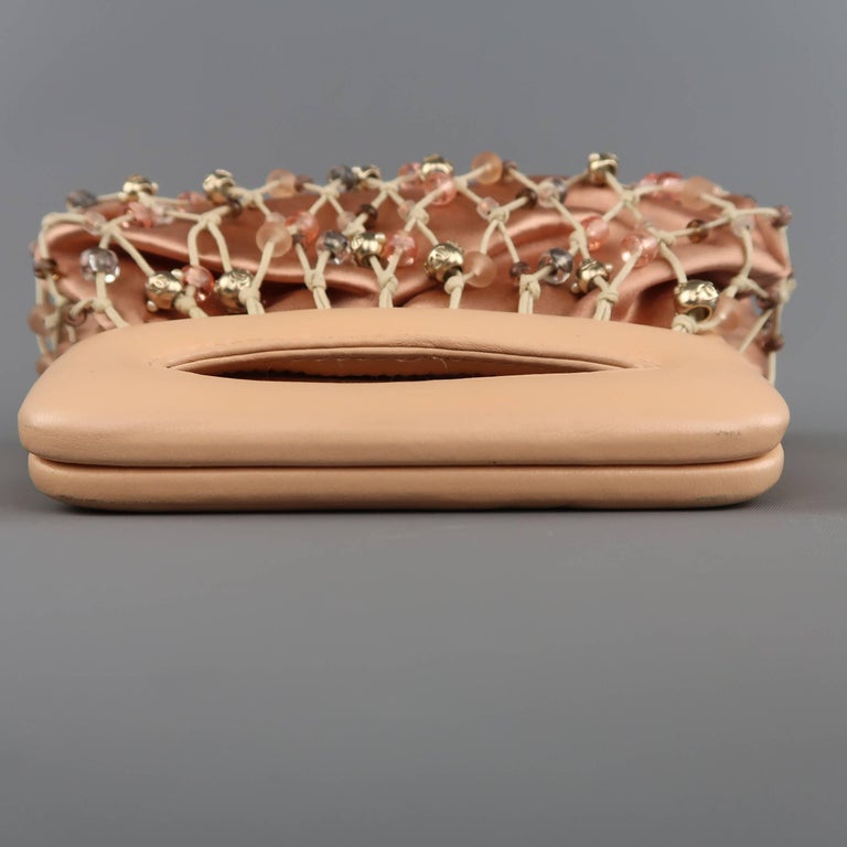 Céline Salmon Leather Tote Bag Handbag Shoulder Bag Orange ref.716654