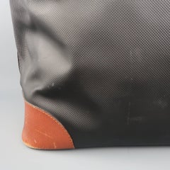 Vintage BOTTEGA VENETA Black & Brown Coated Canvas Carry-On Bag