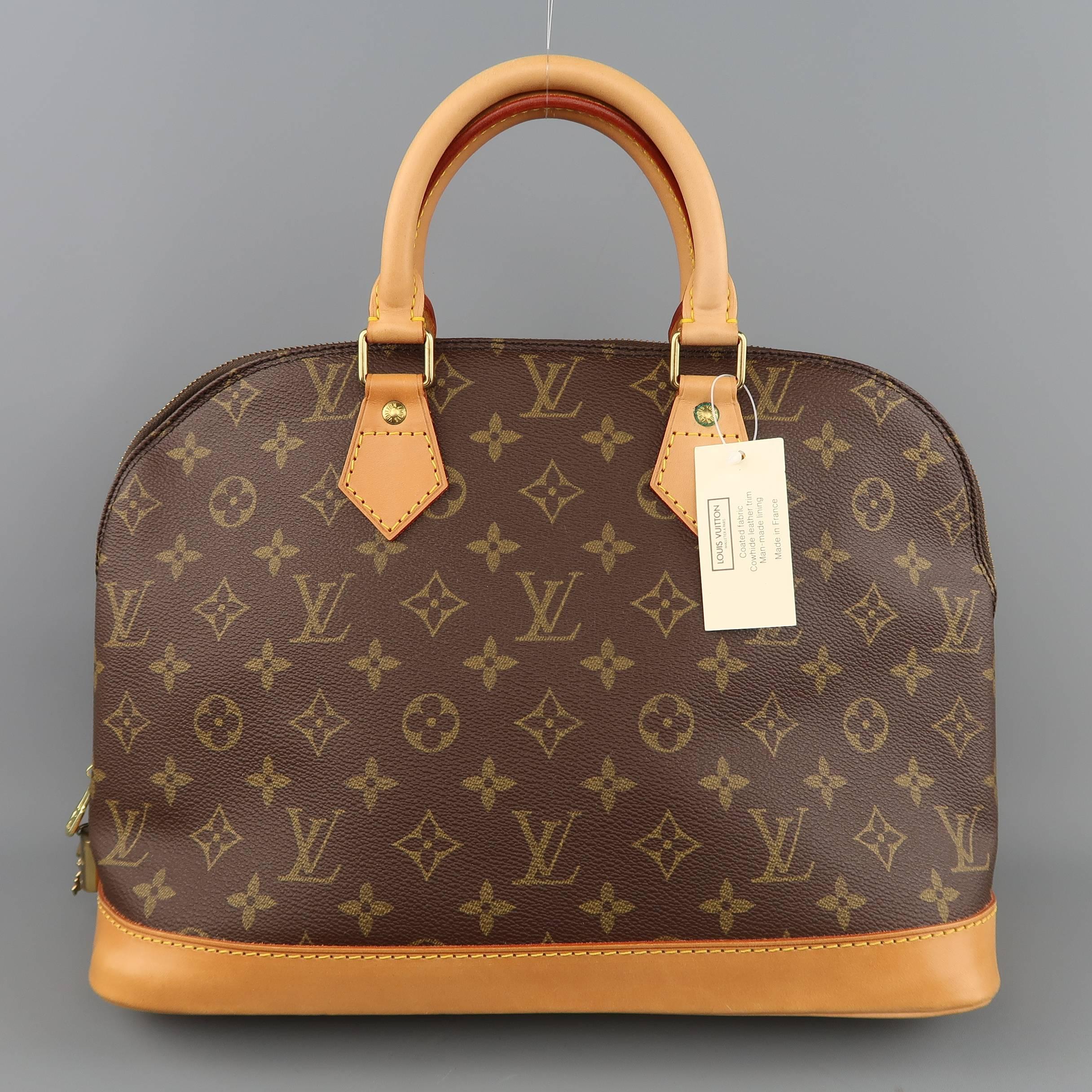 Louis Vuitton Handbag Brown Monogram Canvas and Leather Alma PM Bag 1