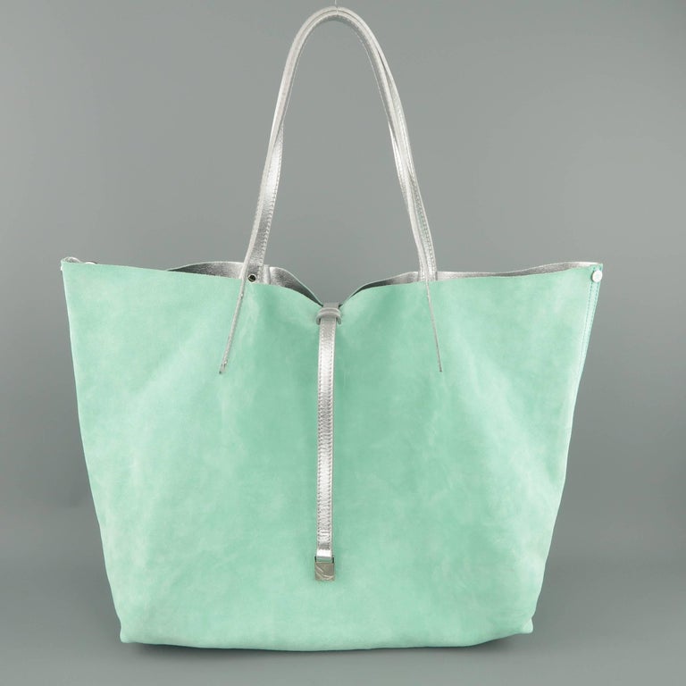 Tiffany & Co Tiffany Blue Reversible Leather Tote Bag Pony-style calfskin  ref.547072 - Joli Closet