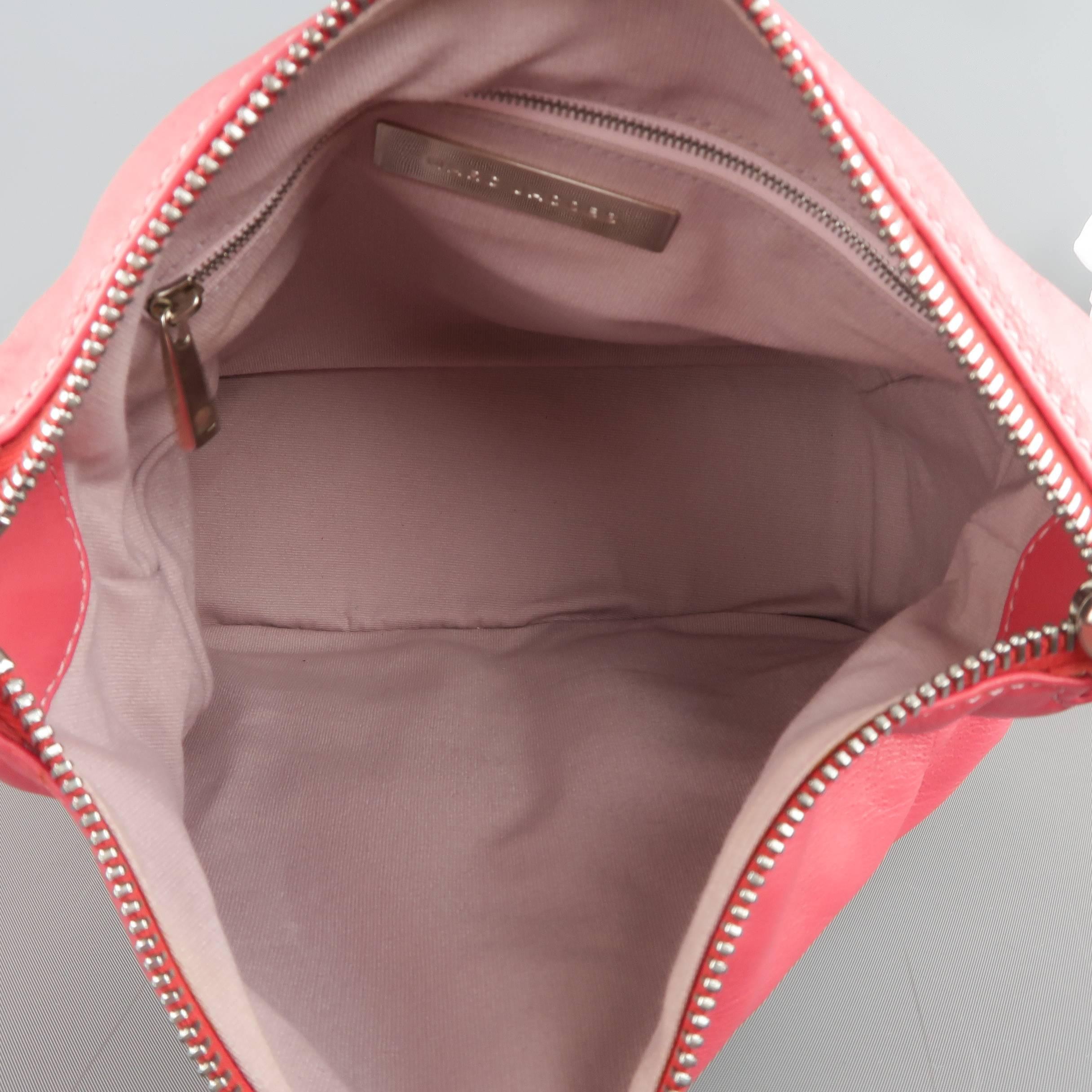 MARC JACOBS Pink Leather Multipocket Blake Hobo Shoulder Handbag 5
