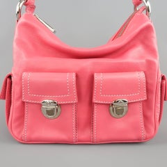 MARC JACOBS Pink Leather Multipocket Blake Hobo Shoulder Handbag