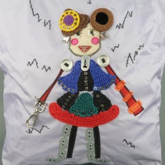 Sac à main Prada Robot 6 Lady embelli de nylon lavande