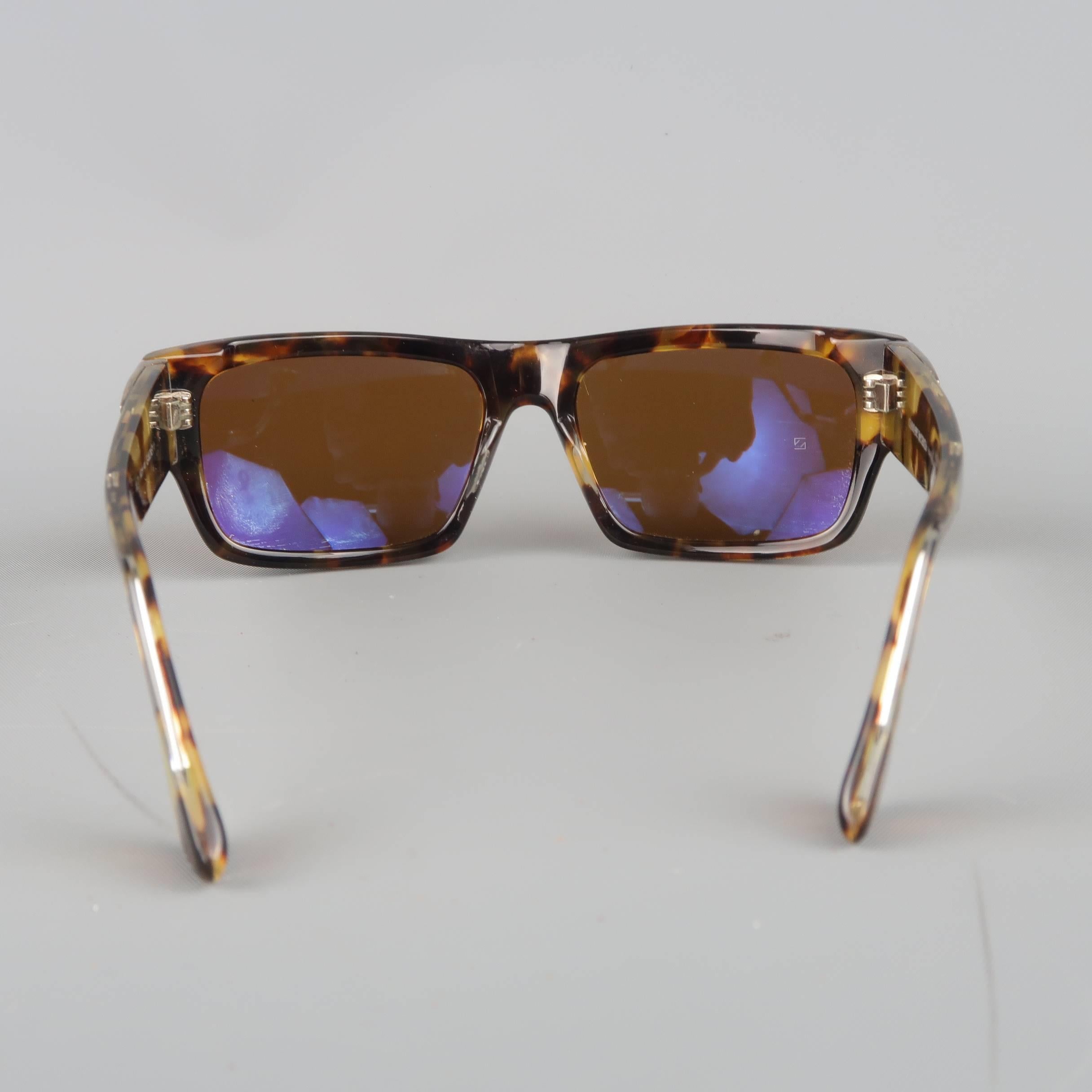  CHROME HEARTS Lunettes de soleil G-MONEY en acétate d'écaille de tortue Brown et argent sterling Unisexe 