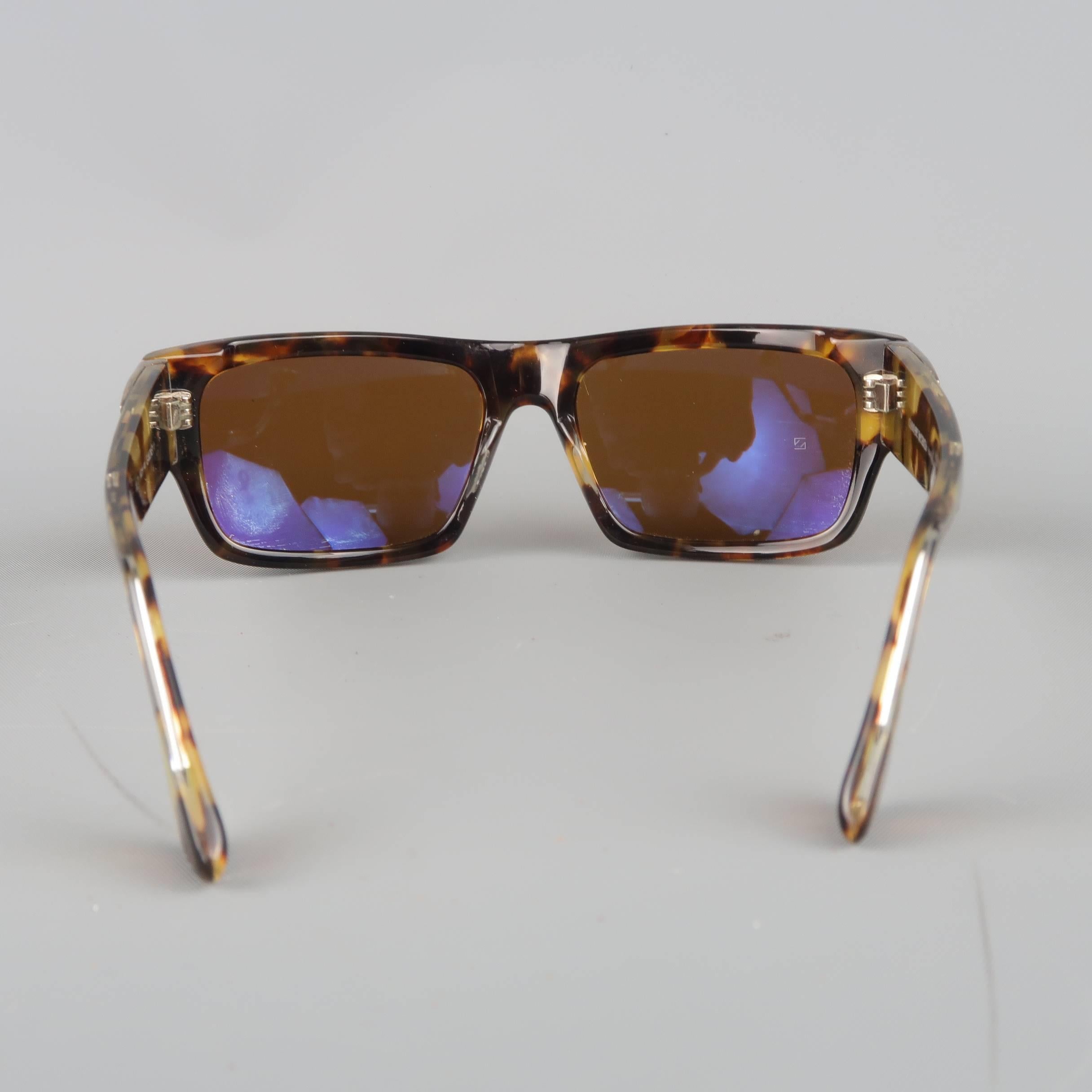 Women's or Men's CHROME HEARTS Brown Tortoiseshell Acetate & Sterling Silver G-MONEY Sunglasses