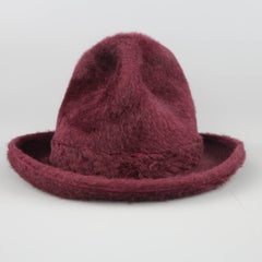 Vintage BILTMORE Size 7 Burgundy Beaver Fur Fedora Hat