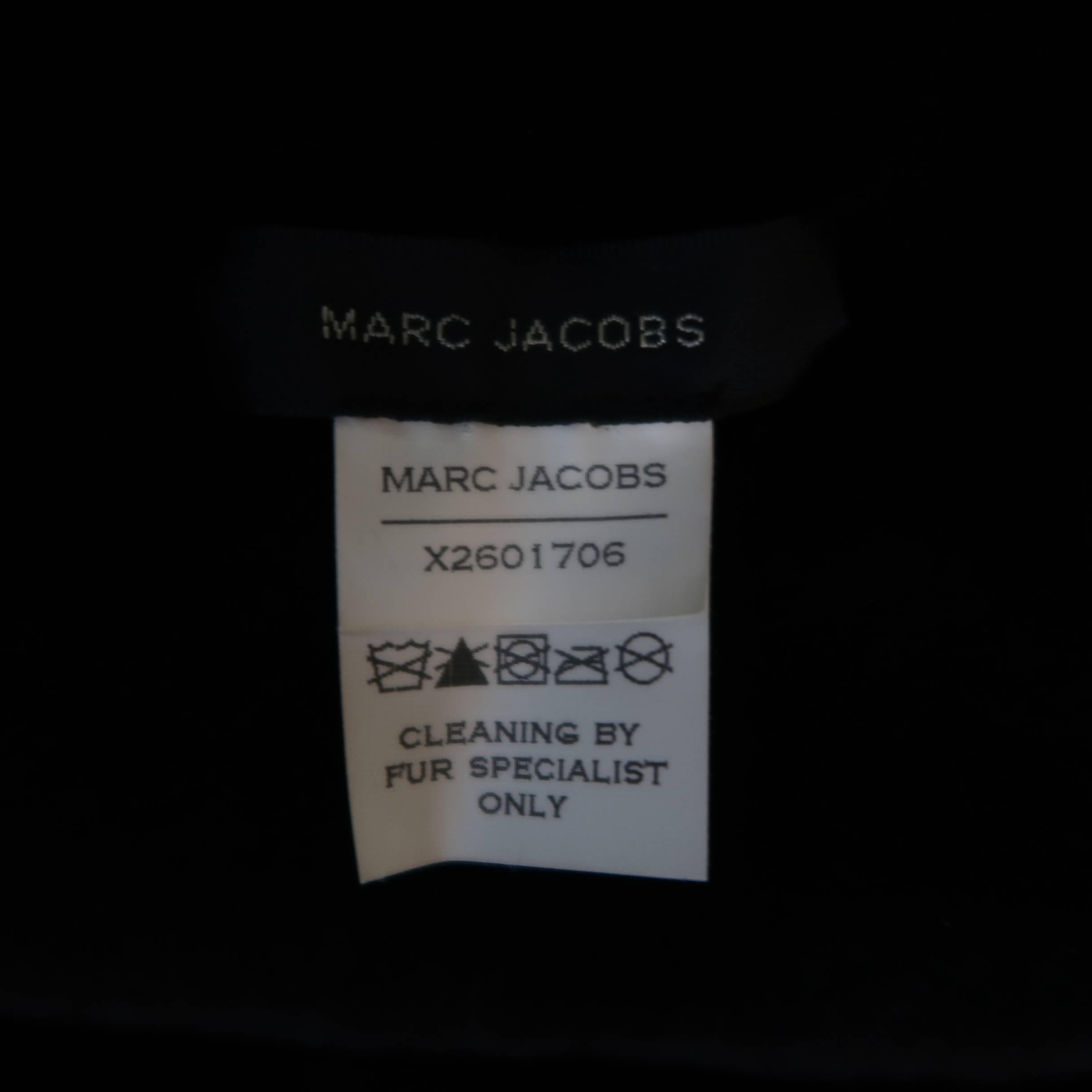 MARC JACOBS Black Fur Circle Tube Scarf 2
