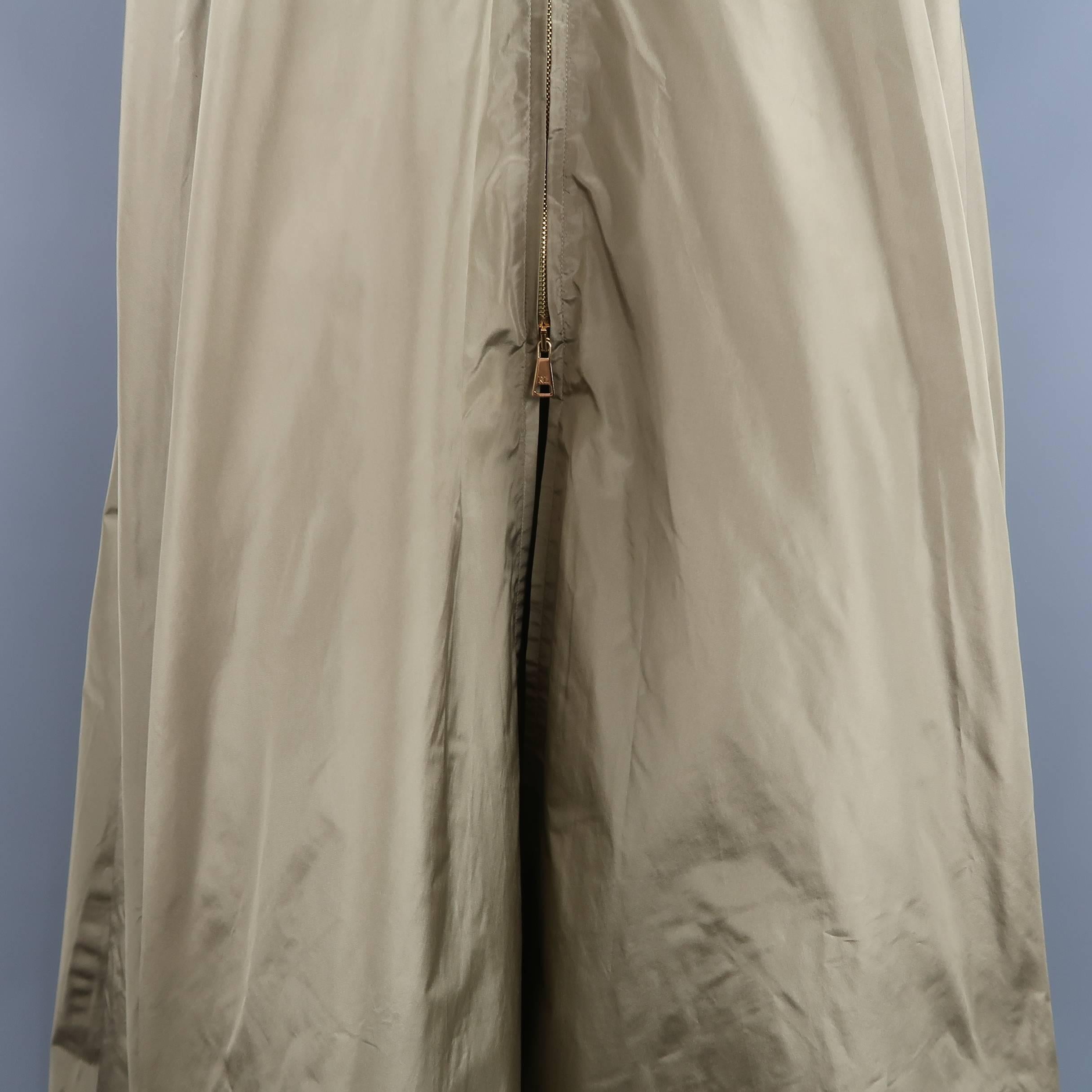 RALPH LAUREN Collection Size 4 Olive Silk Taffeta Sahara Parachute Evening Gown 1