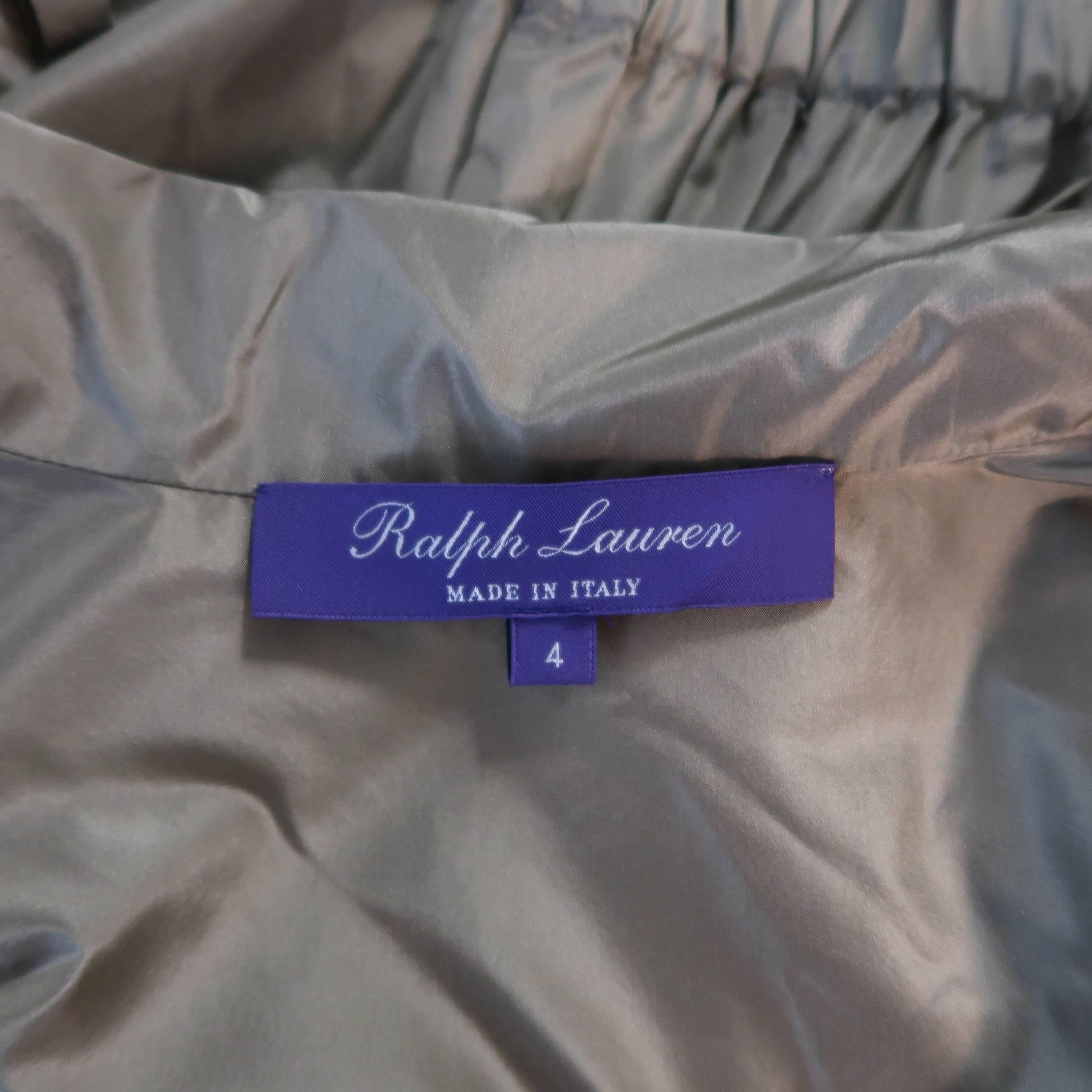 RALPH LAUREN Collection Size 4 Olive Silk Taffeta Sahara Parachute Evening Gown 2