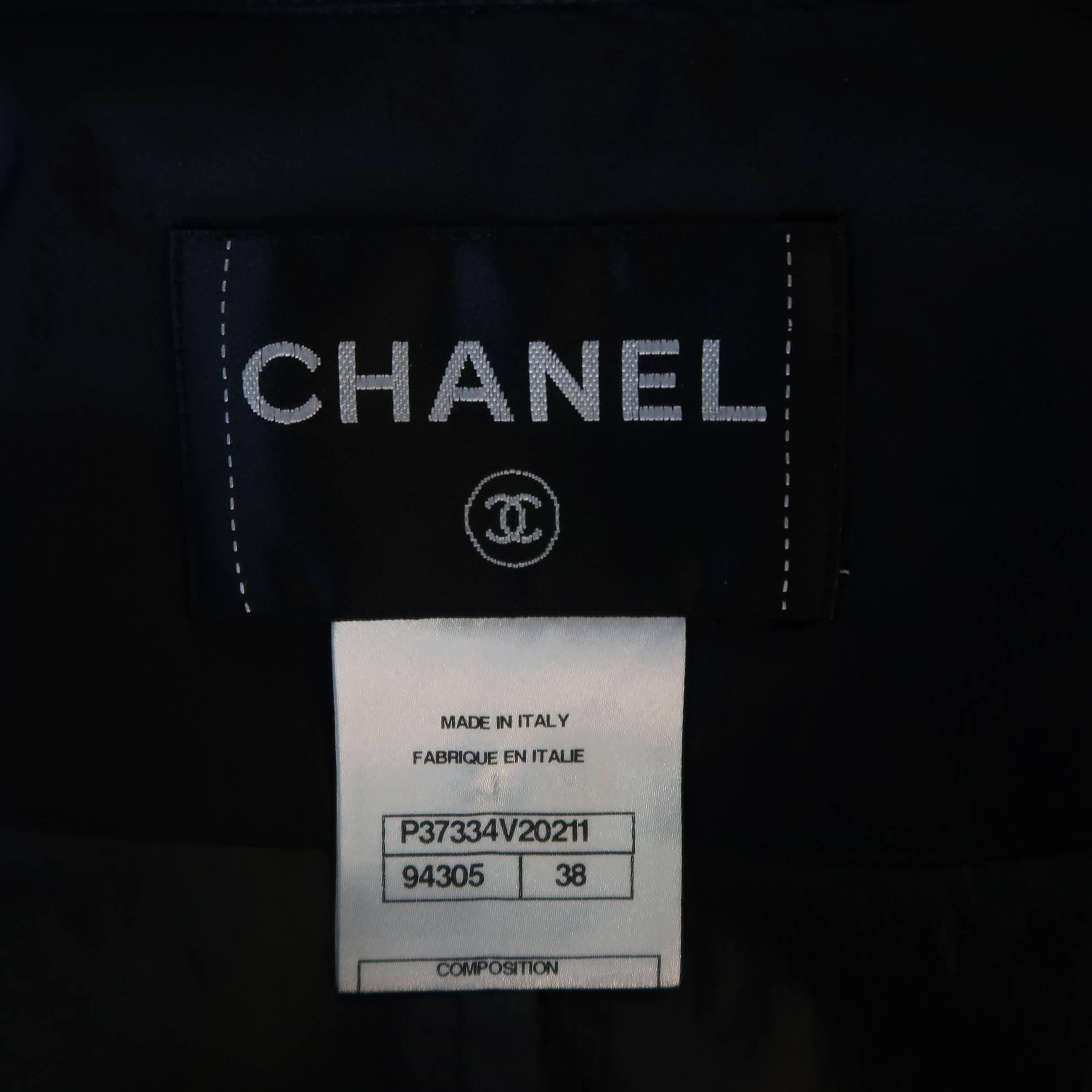 Chanel Black Size 6 Double Breasted Balloon Sleeve Windbreaker Jacket  4