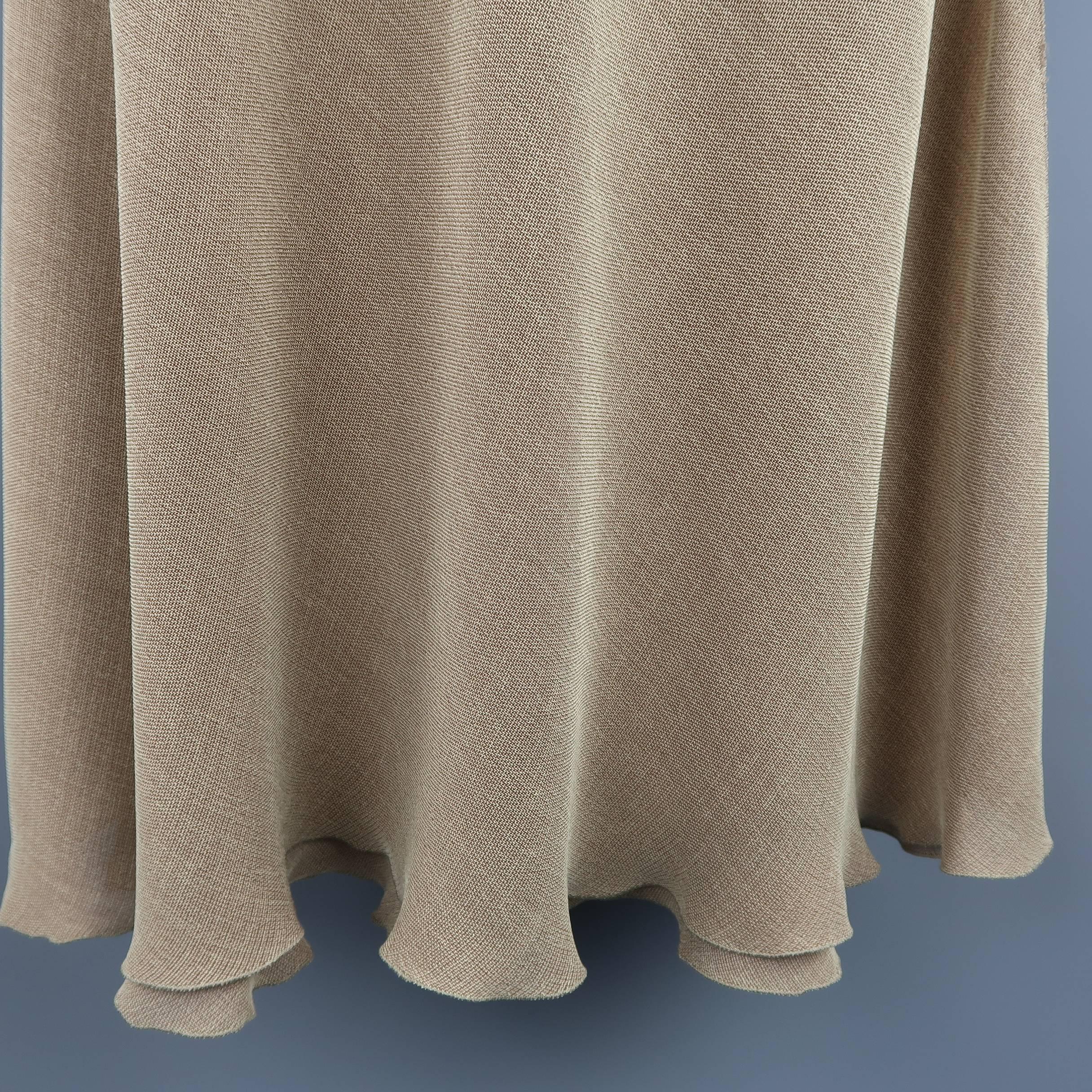 Women's CHANEL 1999 Size 6 Beige Viscose Blend Wrap & Tie Maxi Skirt