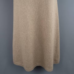 RALPH LAUREN Size M Taupe Cashmere Knit Flair Midi Skirt