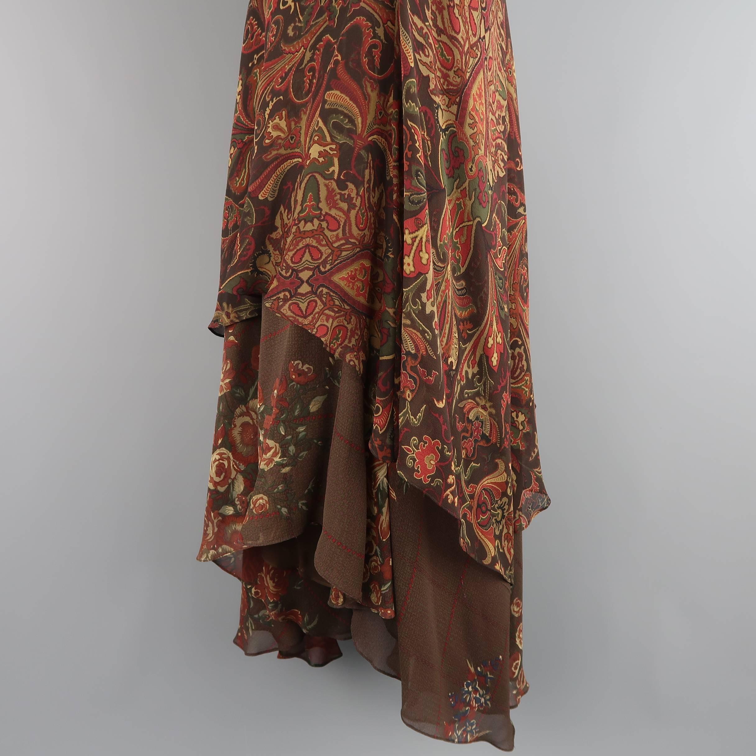 brown paisley skirt