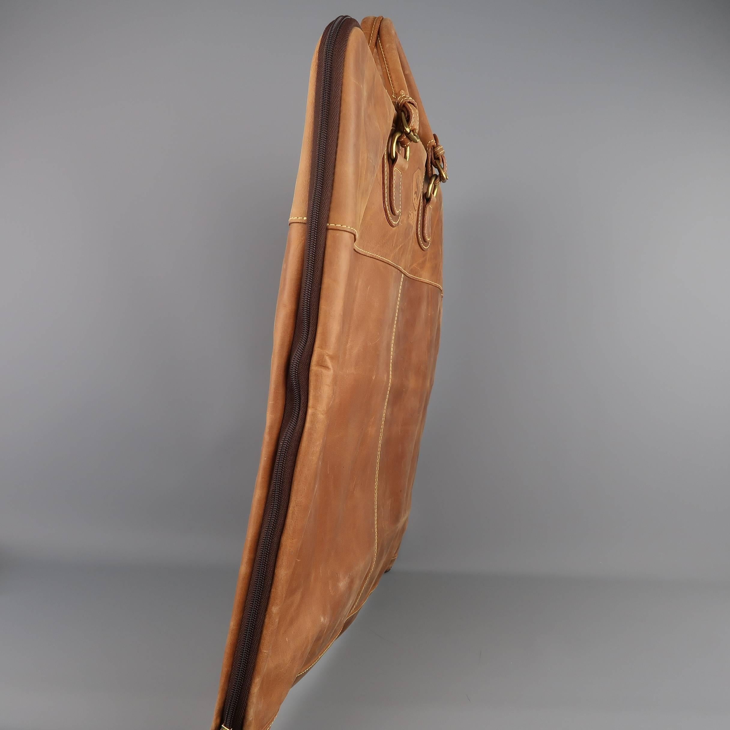 leather garment bag