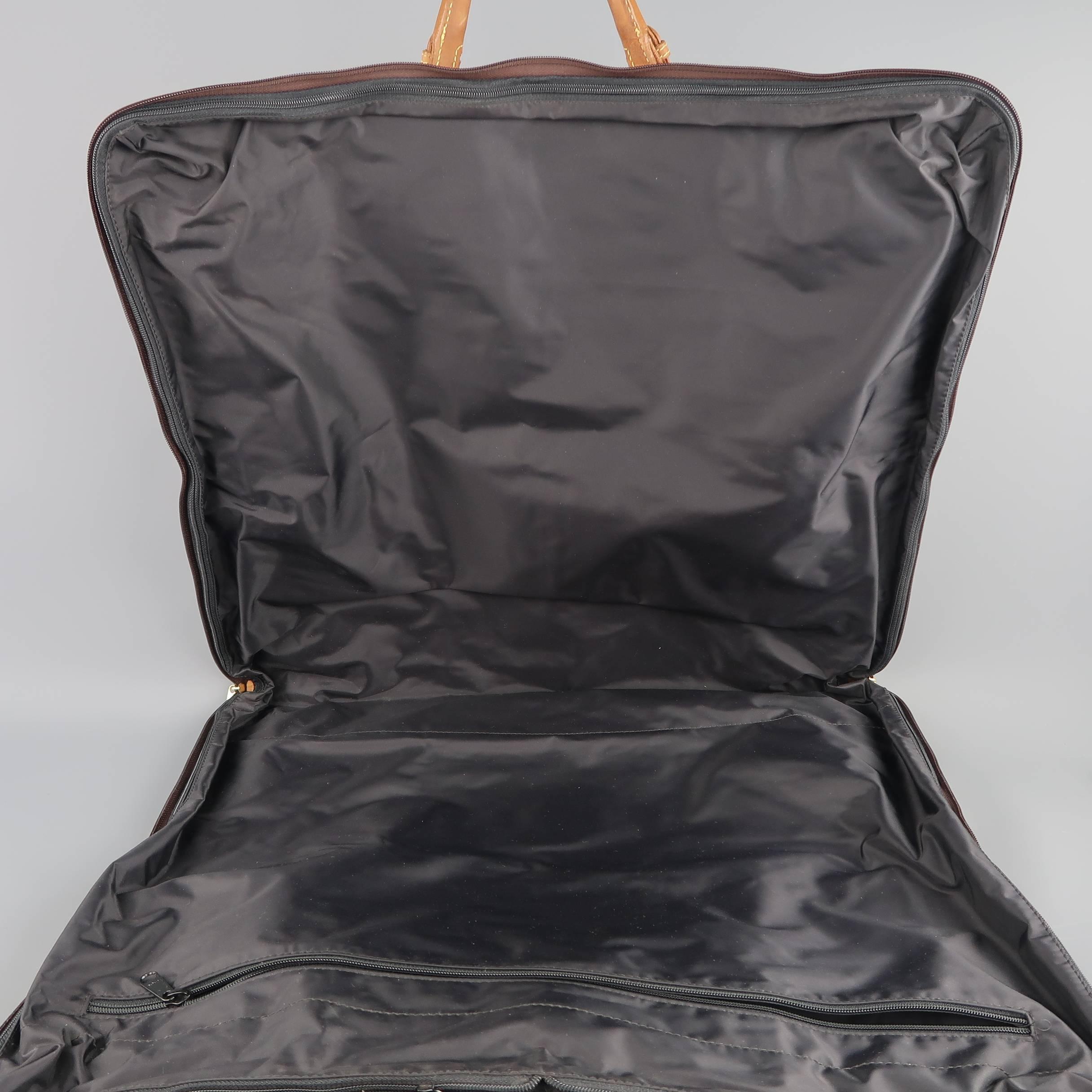 Mulholland Tan Leather Rectangular Travel Garment Bag 2