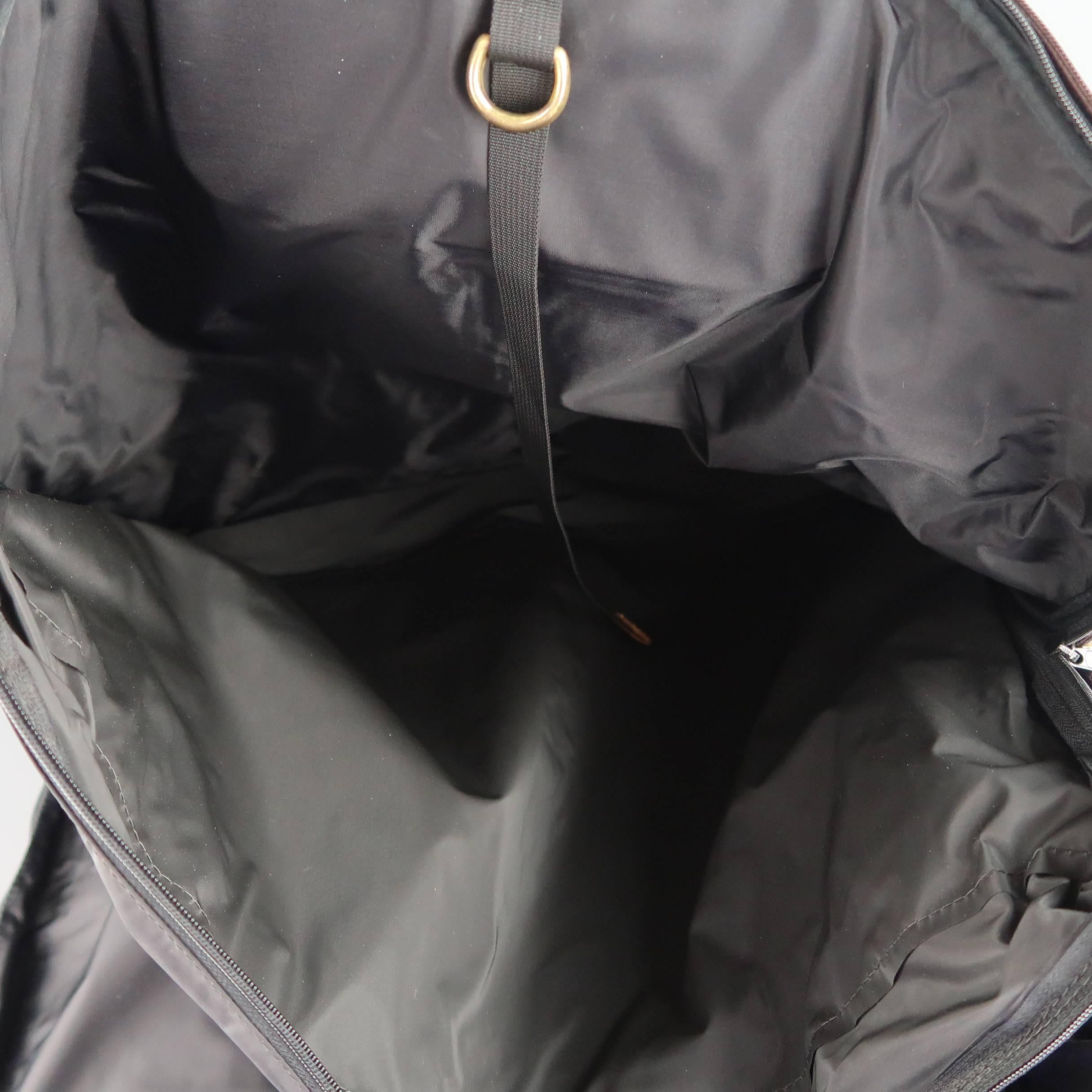 Mulholland Tan Leather Rectangular Travel Garment Bag 1