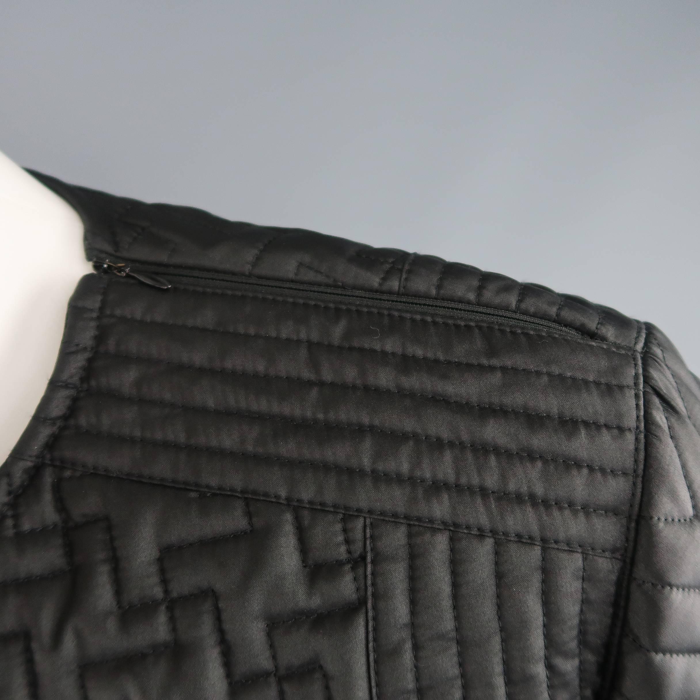 Calvin Klein Collection Men's Black Quilted Crewneck Pullover, Fall 2013  2