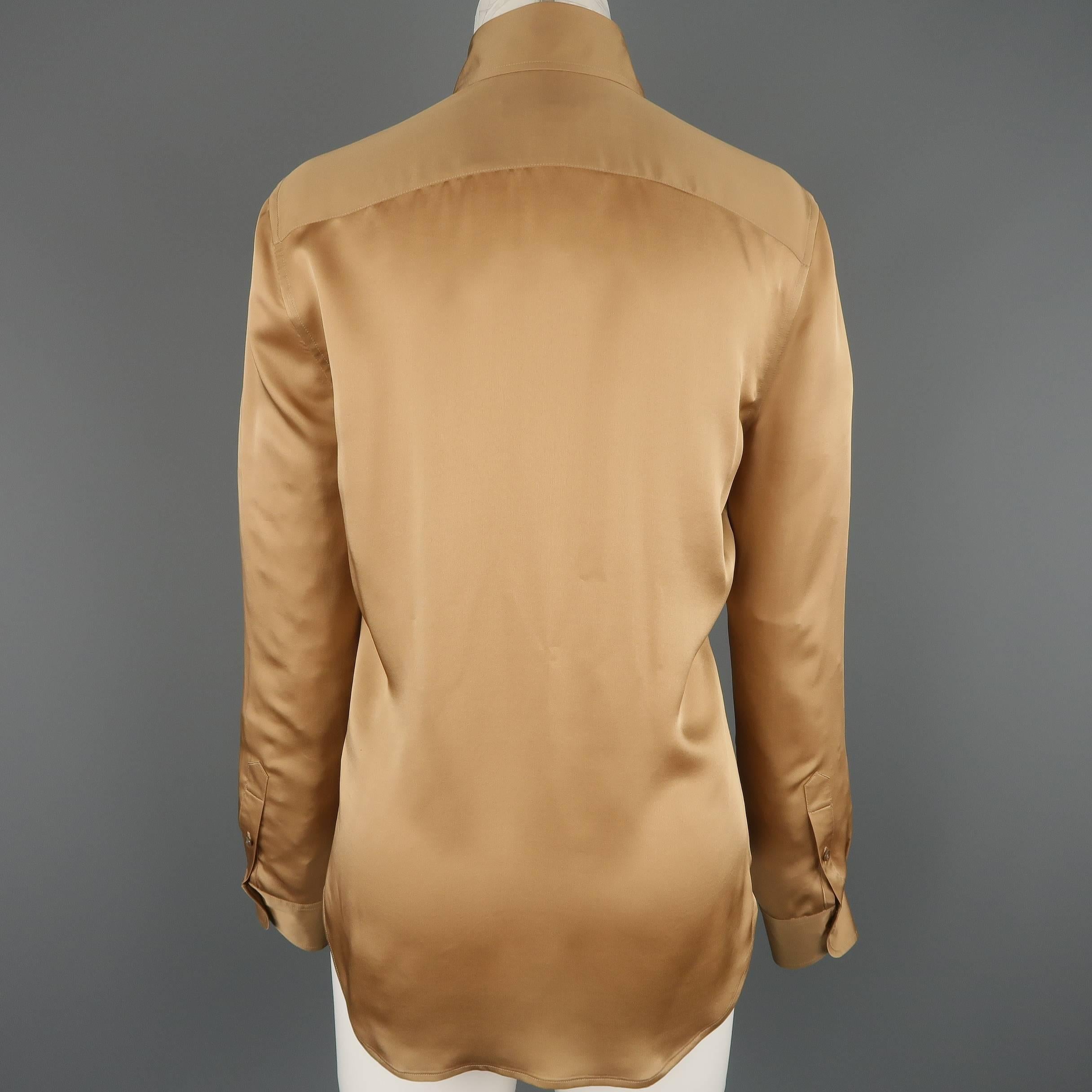 copper silk shirt