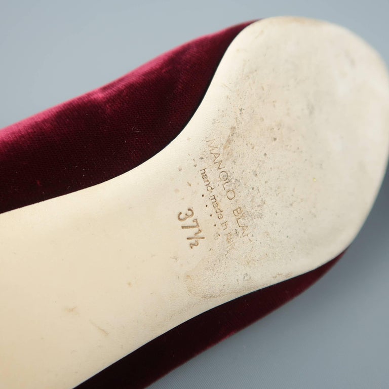 burgundy velvet flats