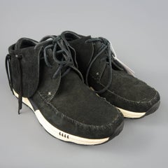 VisVim Men's Black Suede FBT Prime Moccasin Sneaker Boots