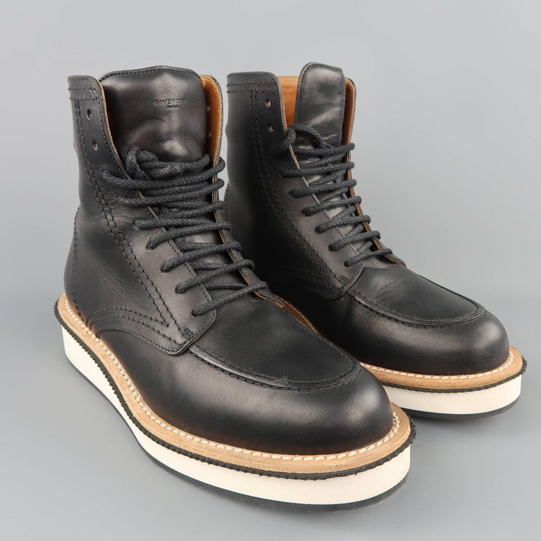 black and white givenchy boots